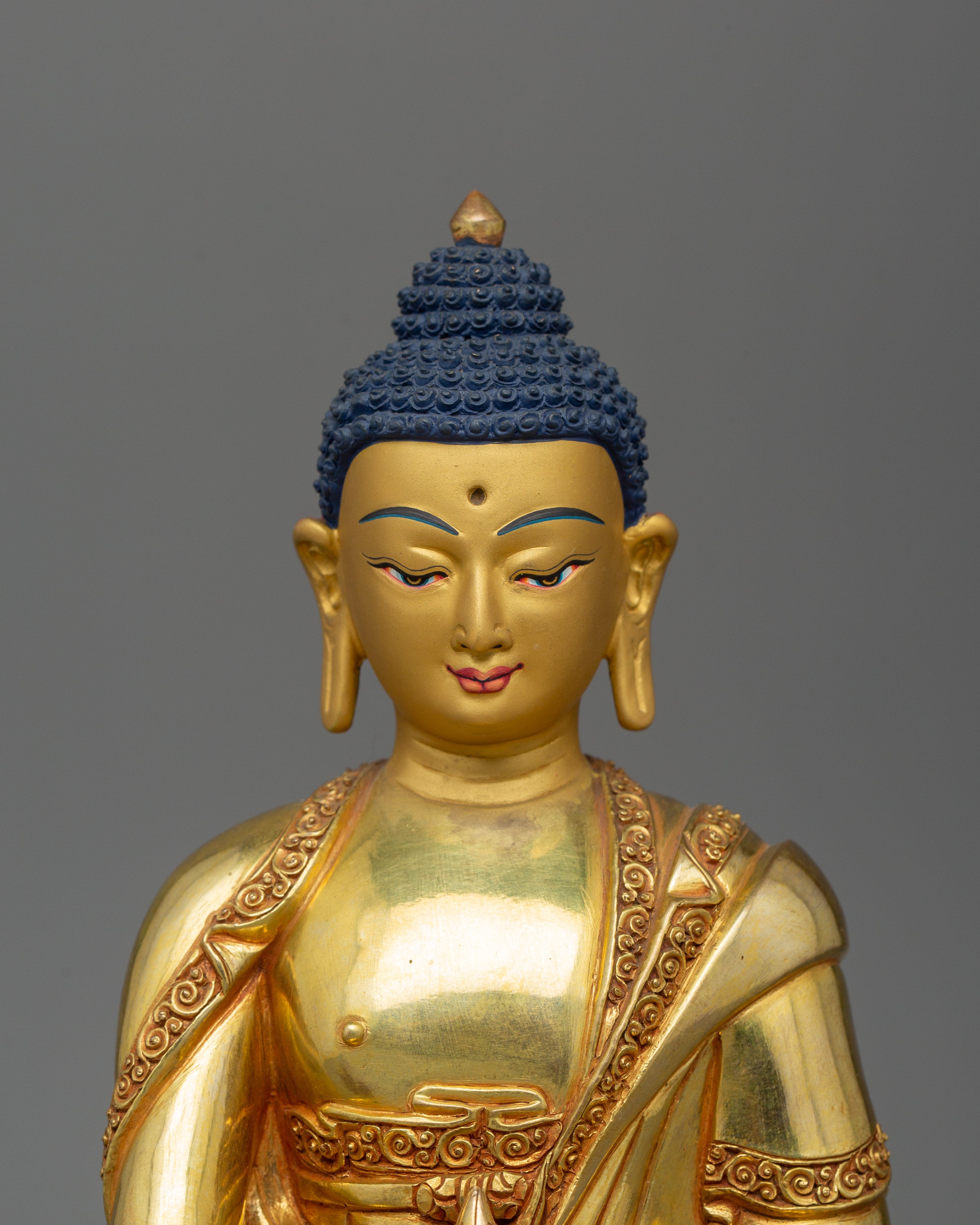 Tibetan Healer and Protector Medicine Buddha | Handcrafted Sculpture