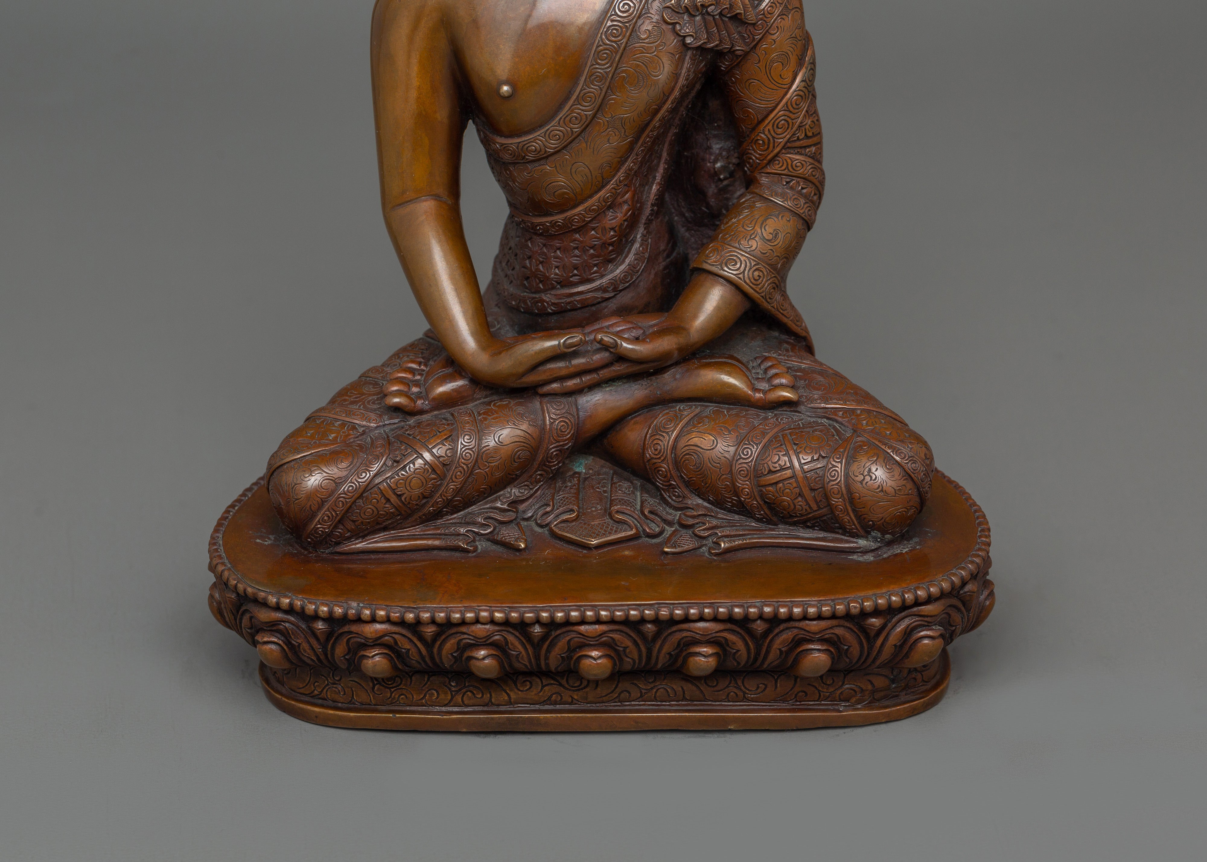 Handmade Copper Statue of Amitabha Buddha | Crafted for Meditation and Serenity