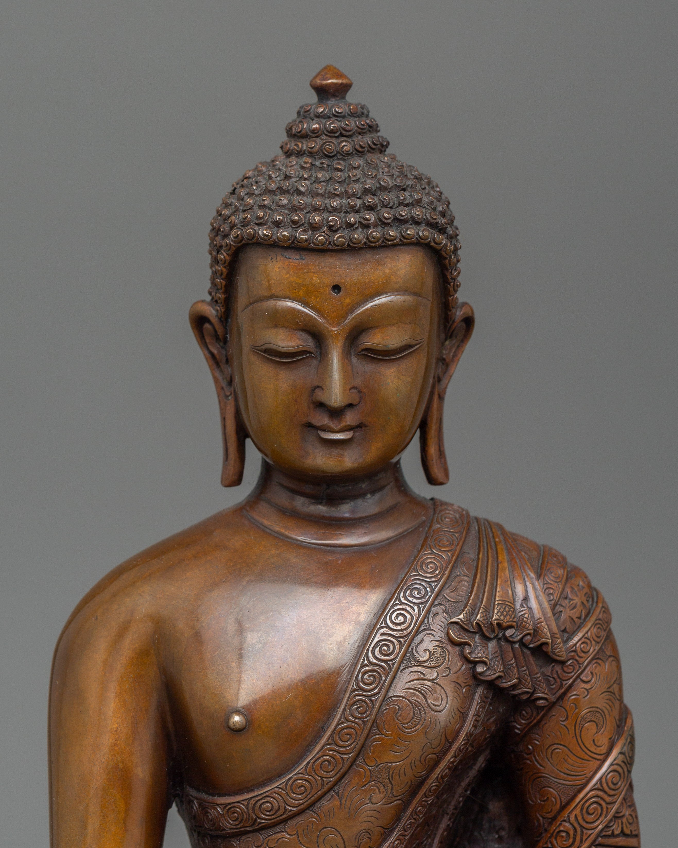Handmade Copper Statue of Amitabha Buddha | Crafted for Meditation and Serenity