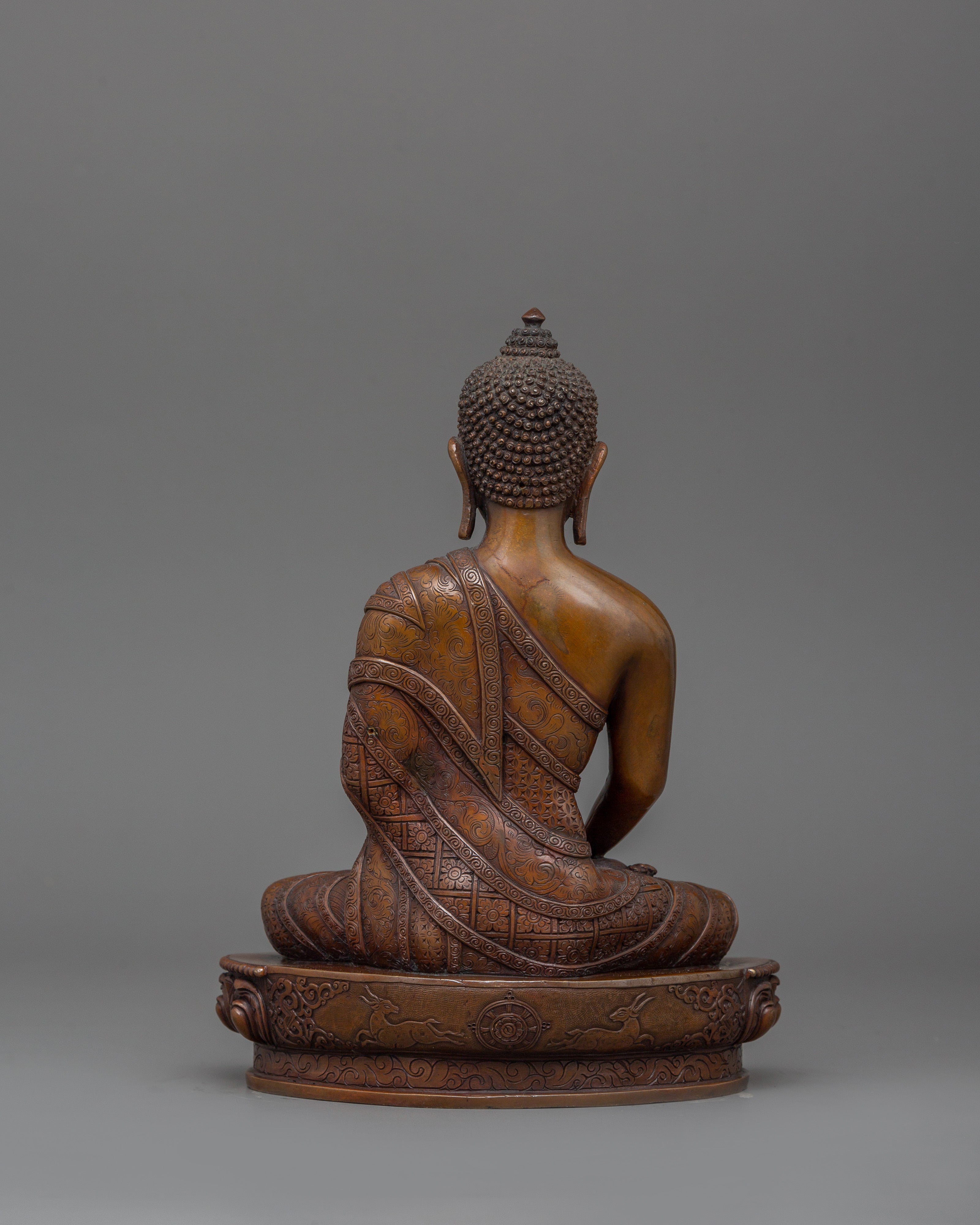 Handmade Copper Statue of Amitabha Buddha | Crafted for Meditation and Serenity