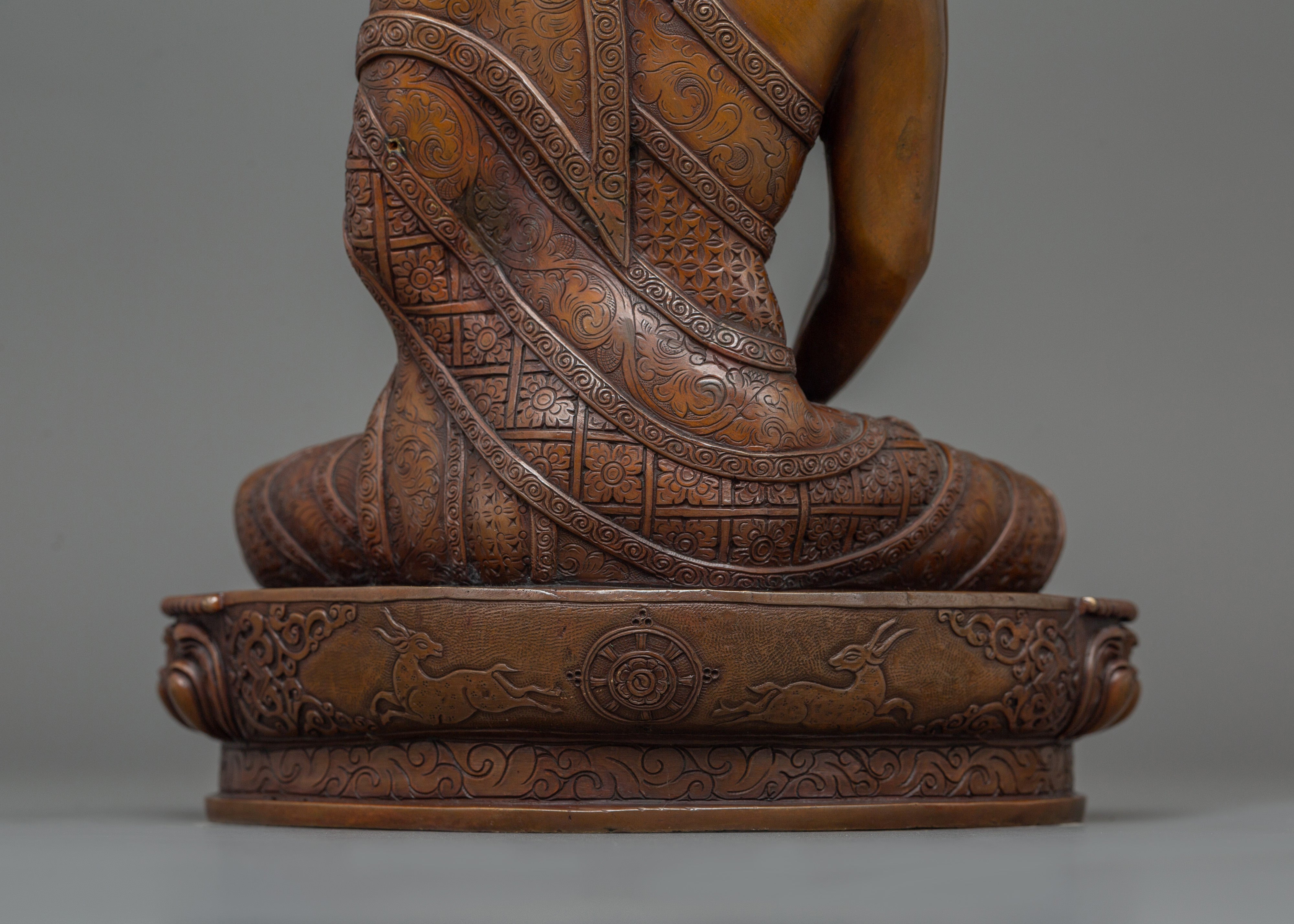 Handmade Copper Statue of Amitabha Buddha | Crafted for Meditation and Serenity