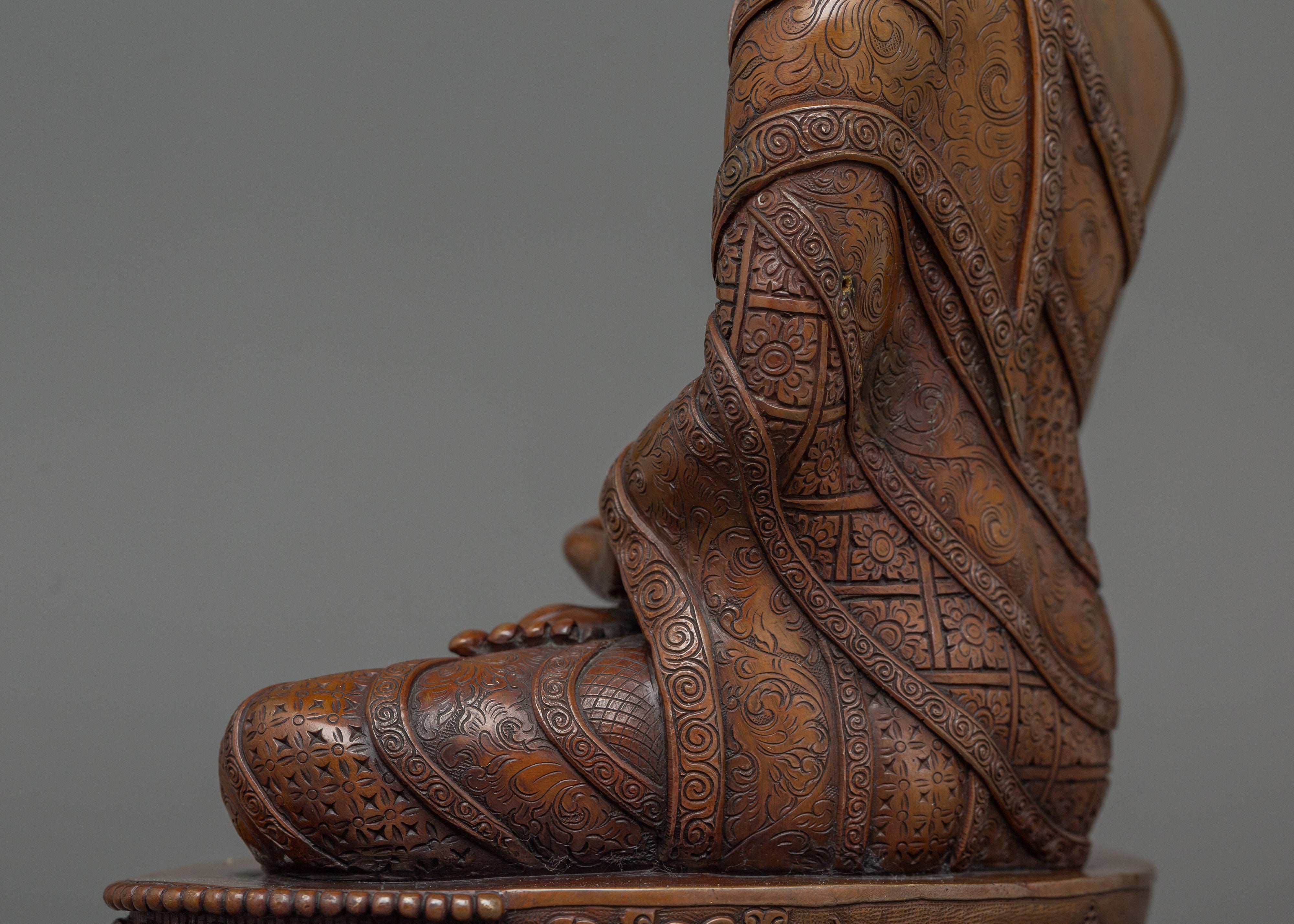 Handmade Copper Statue of Amitabha Buddha | Crafted for Meditation and Serenity