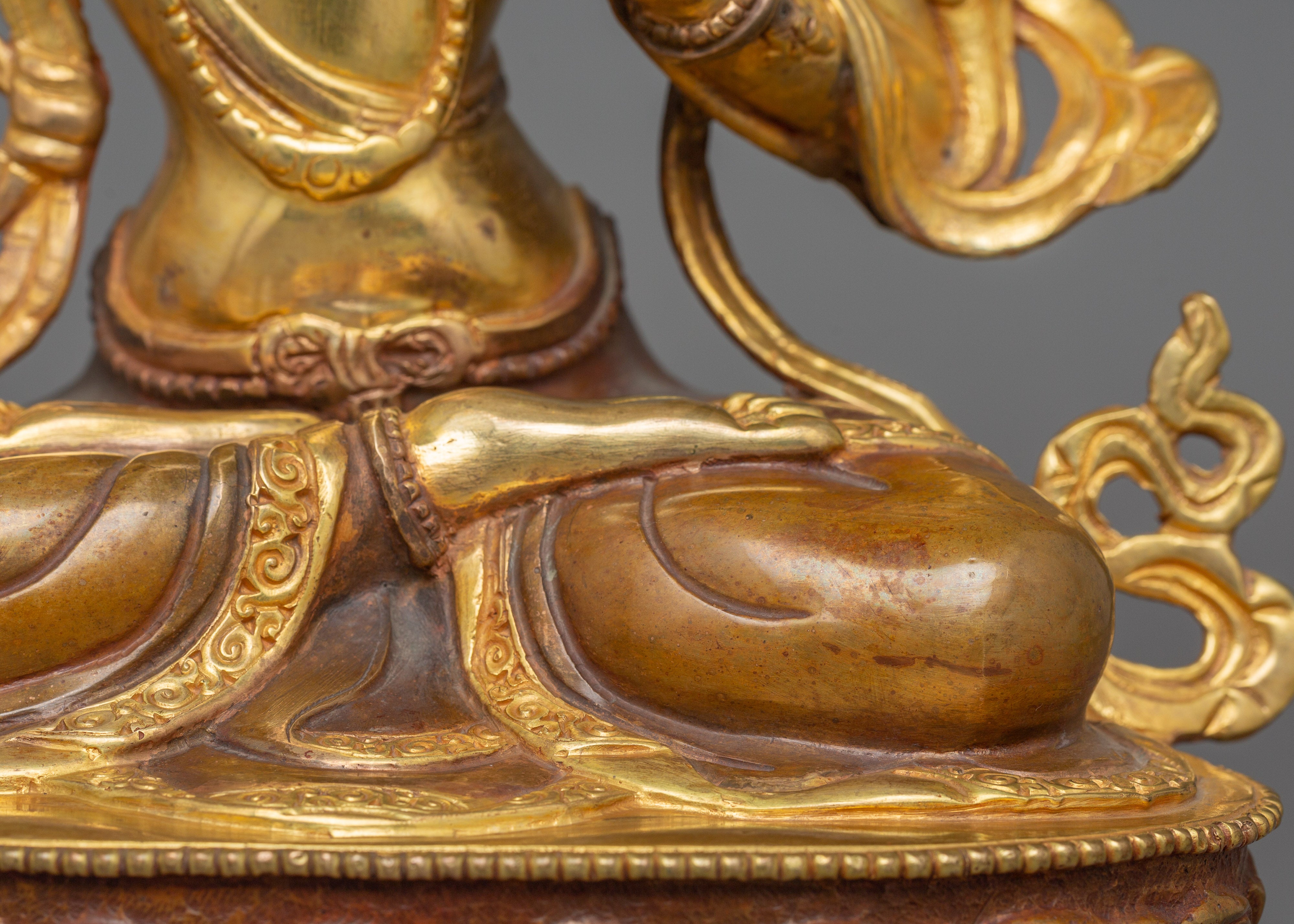 12.2 Inches Manjushri with sword Statue | Bodhisattva Sculpture Wisdom Deity