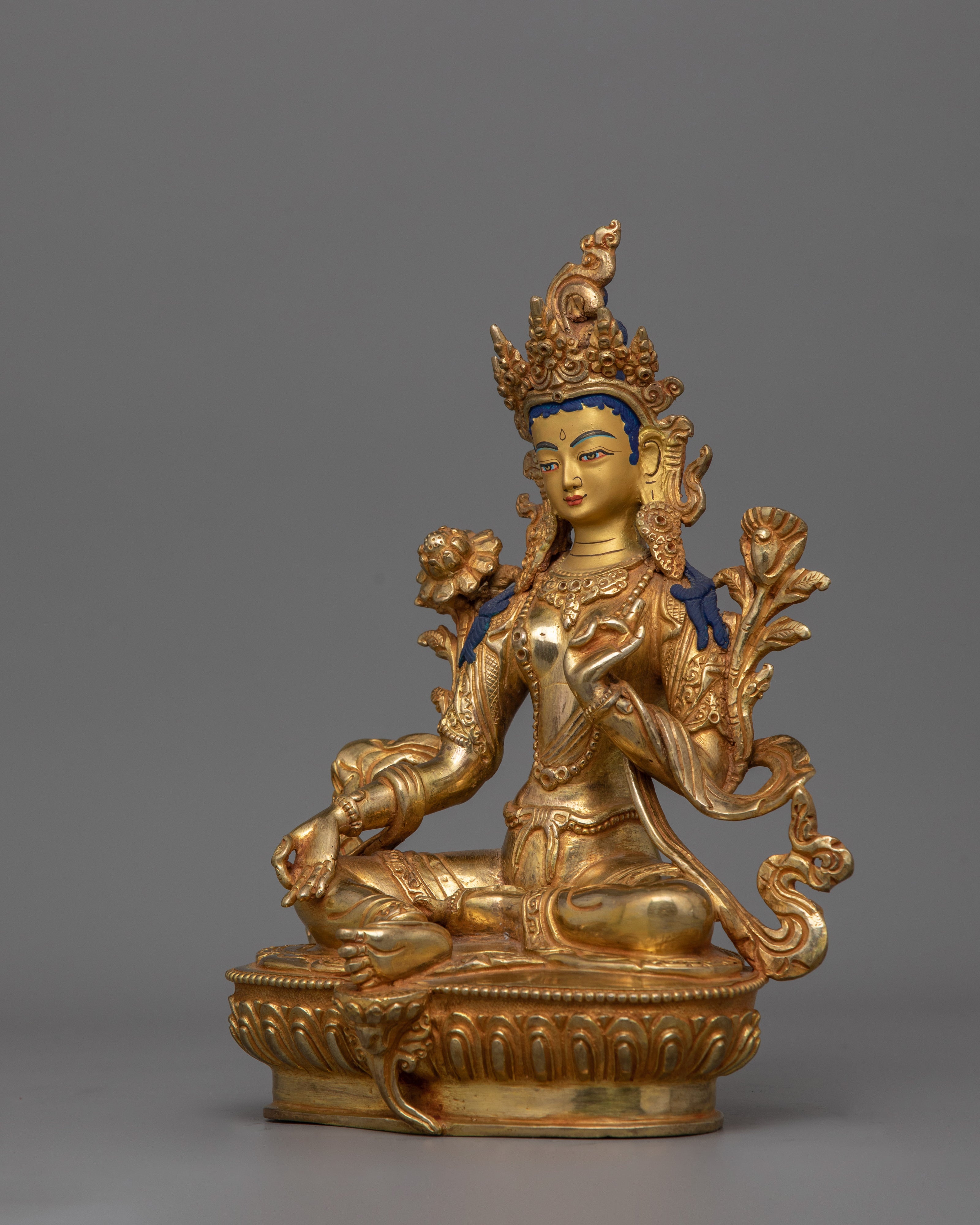 Shyamatara Beloved Deity Statue | Tibetan Buddhist Goddess for Altar and Meditation