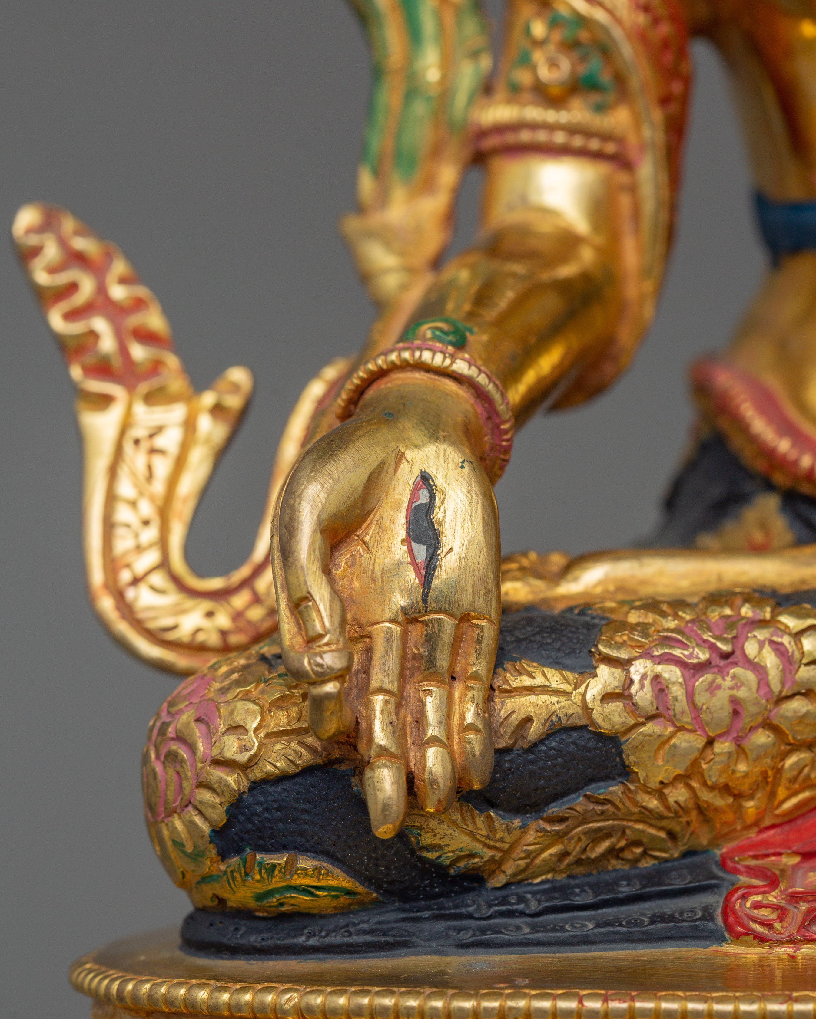 9.4" Figurine of Seven Eyes Deity White Tara | Enlightened Female Goddess