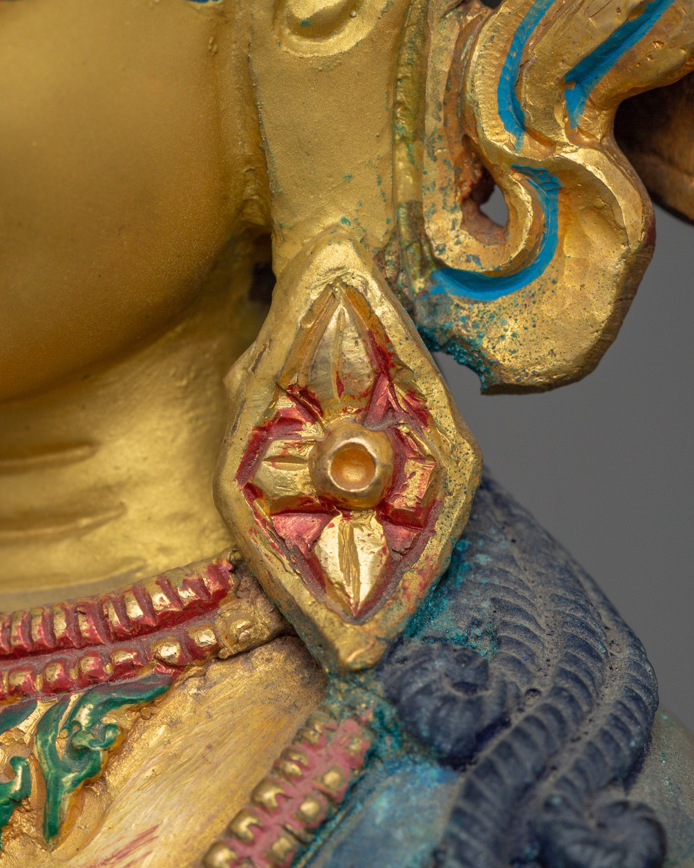 9.4" Figurine of Seven Eyes Deity White Tara | Enlightened Female Goddess