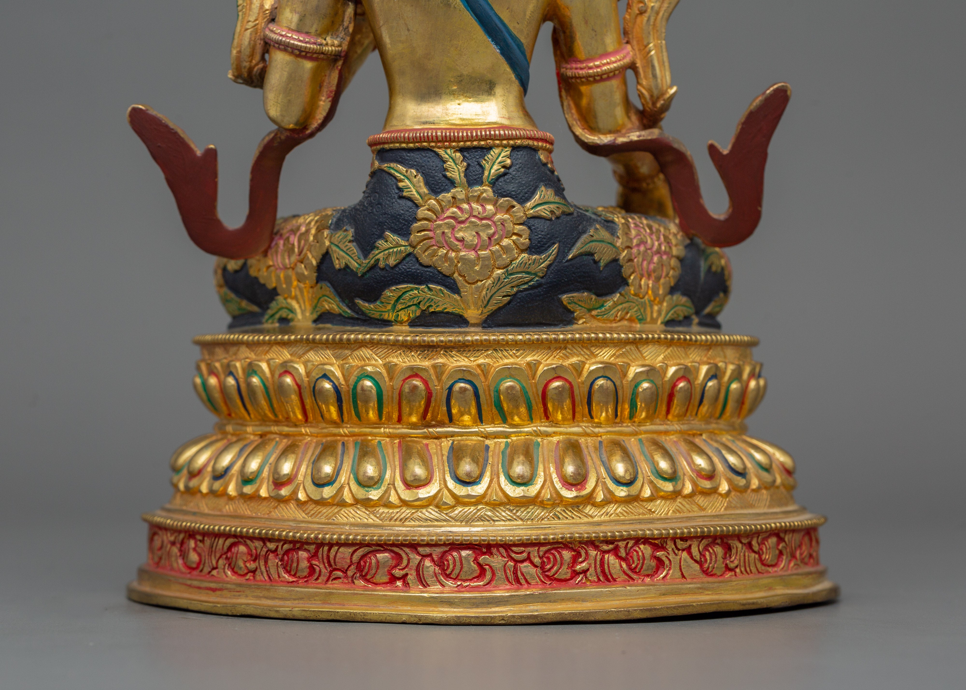 9.4" Figurine of Seven Eyes Deity White Tara | Enlightened Female Goddess