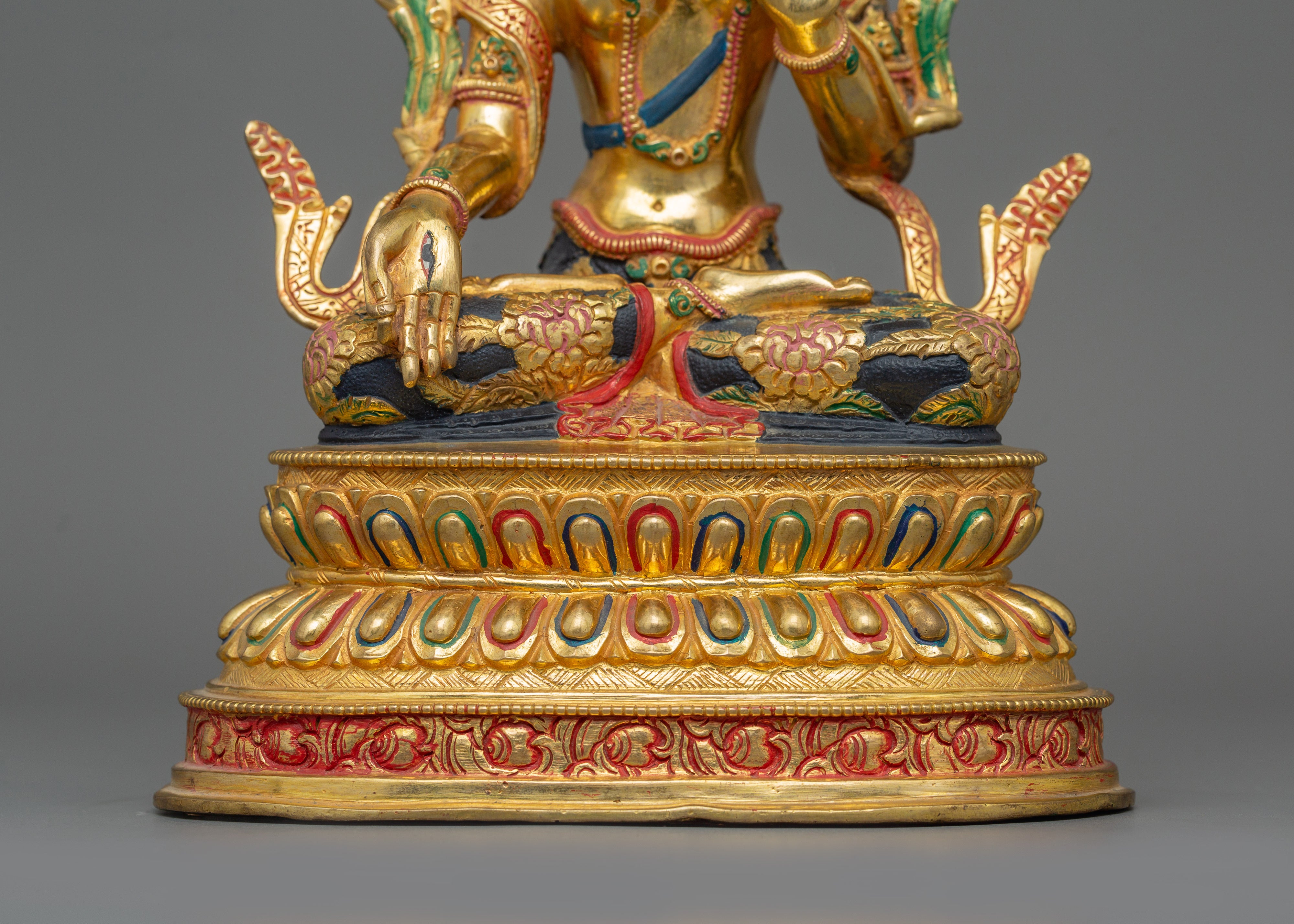 9.4" Figurine of Seven Eyes Deity White Tara | Enlightened Female Goddess