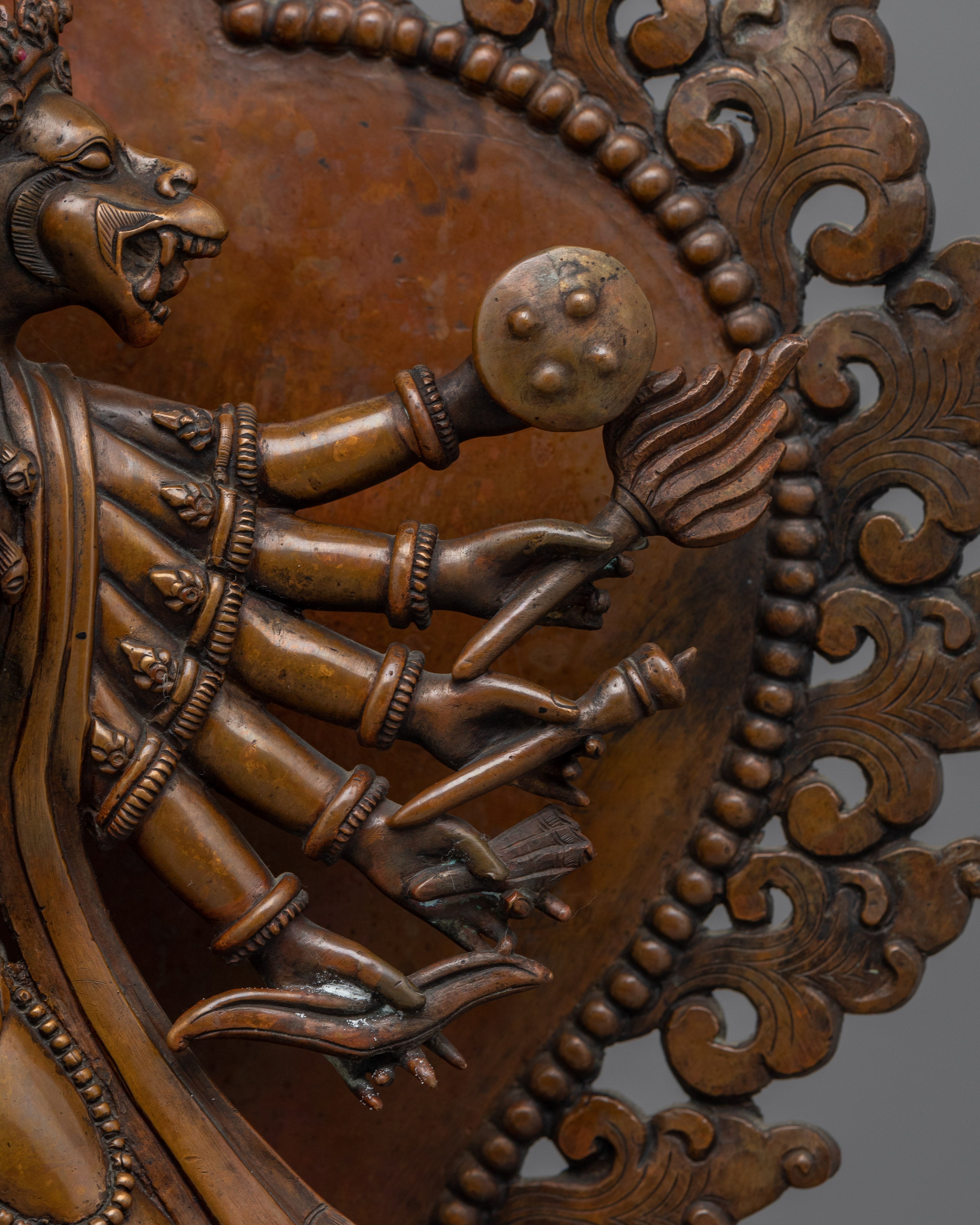 Handmade Panchamukha Hanuman Sculpture | Five-Faced Protector Deity of Strength and Protection