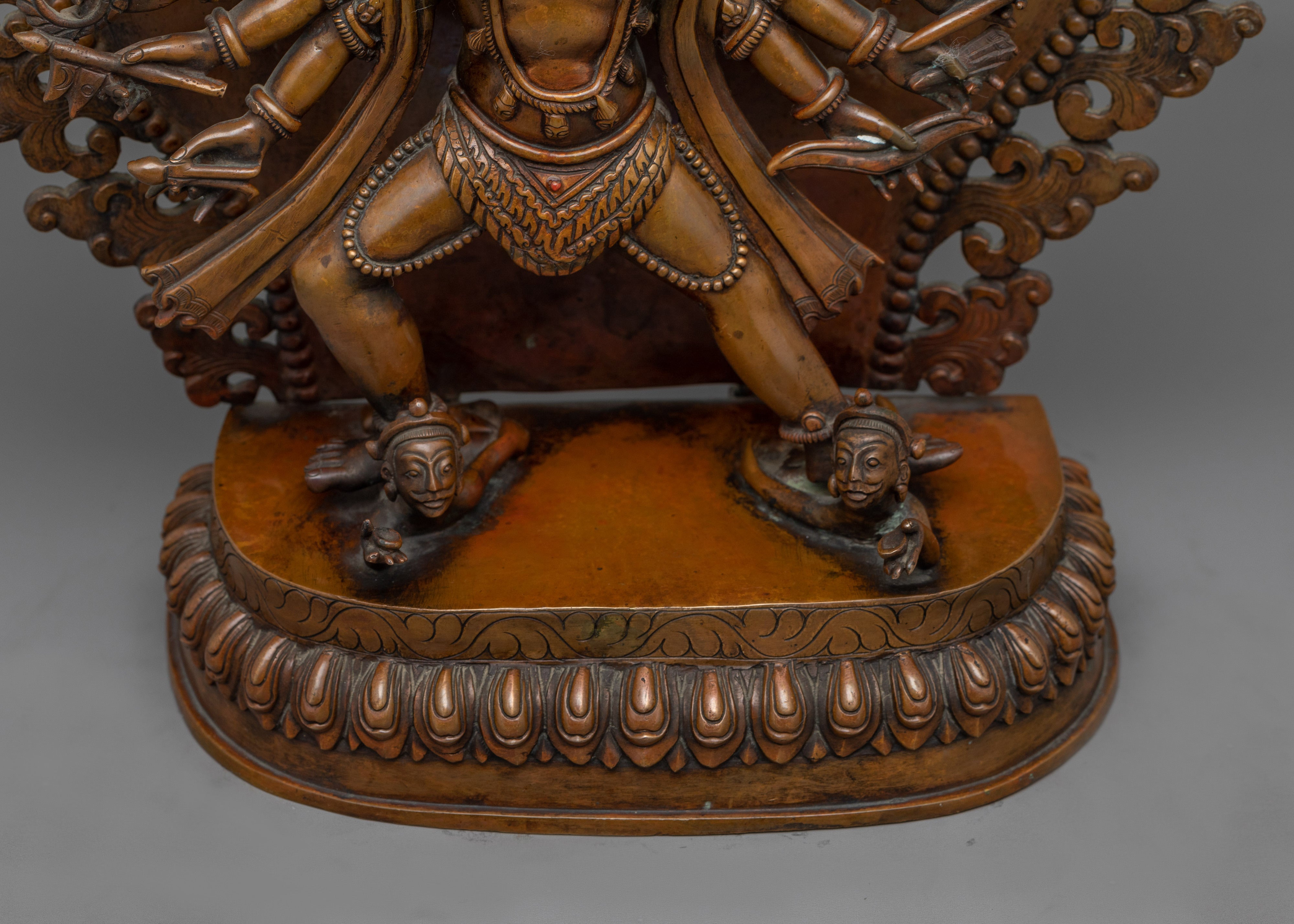 Handmade Panchamukha Hanuman Sculpture | Five-Faced Protector Deity of Strength and Protection