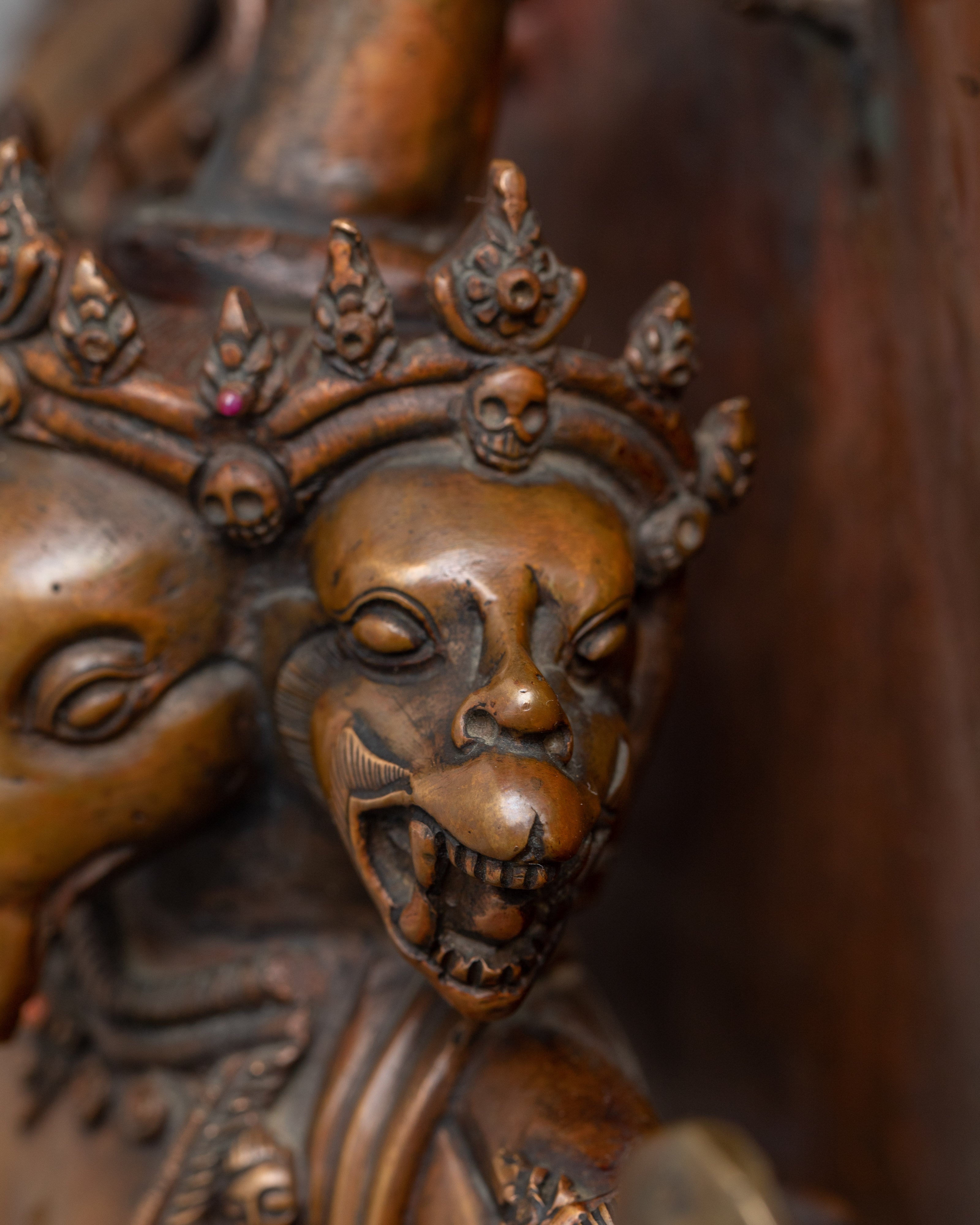 Handmade Panchamukha Hanuman Sculpture | Five-Faced Protector Deity of Strength and Protection