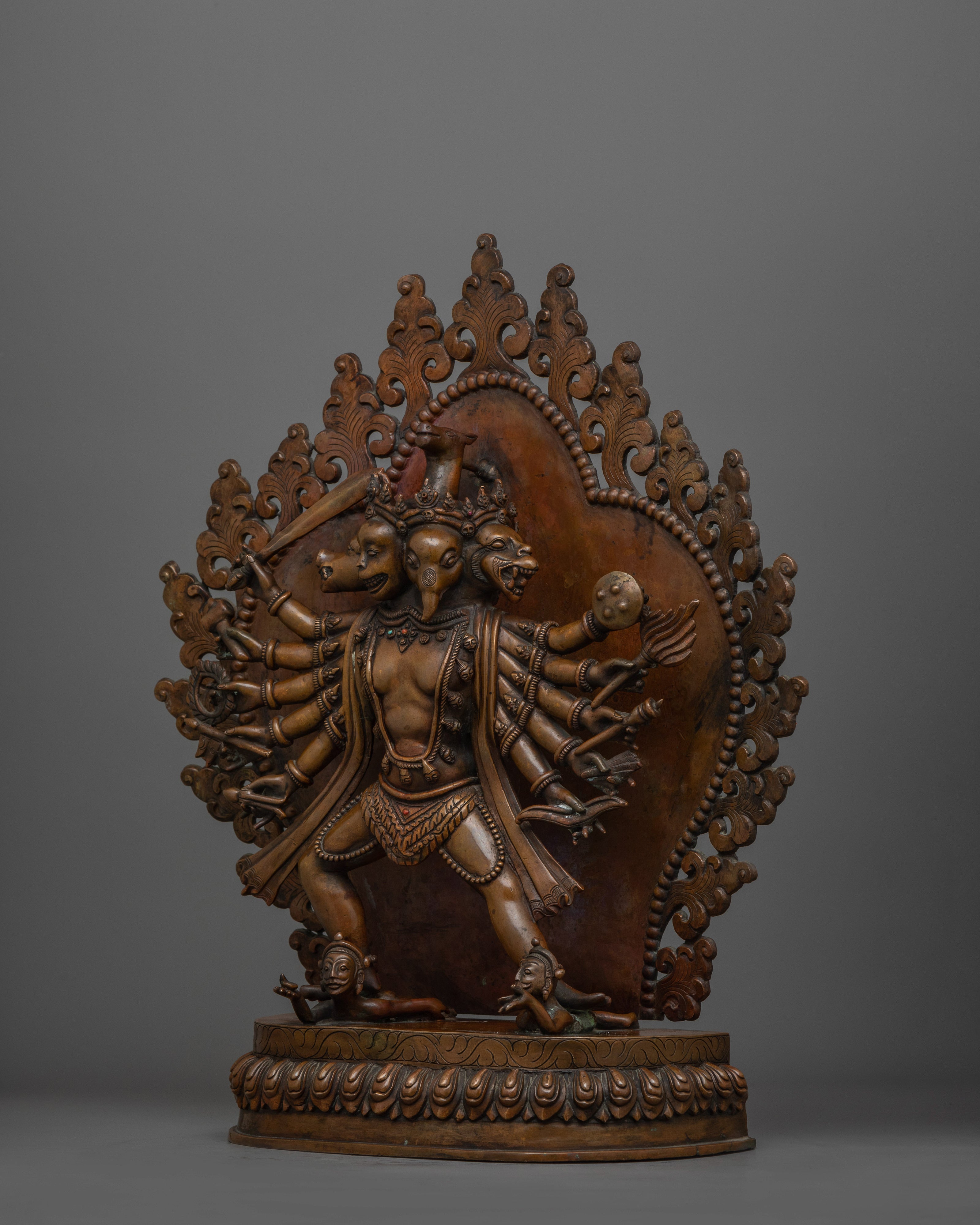 Handmade Panchamukha Hanuman Sculpture | Five-Faced Protector Deity of Strength and Protection
