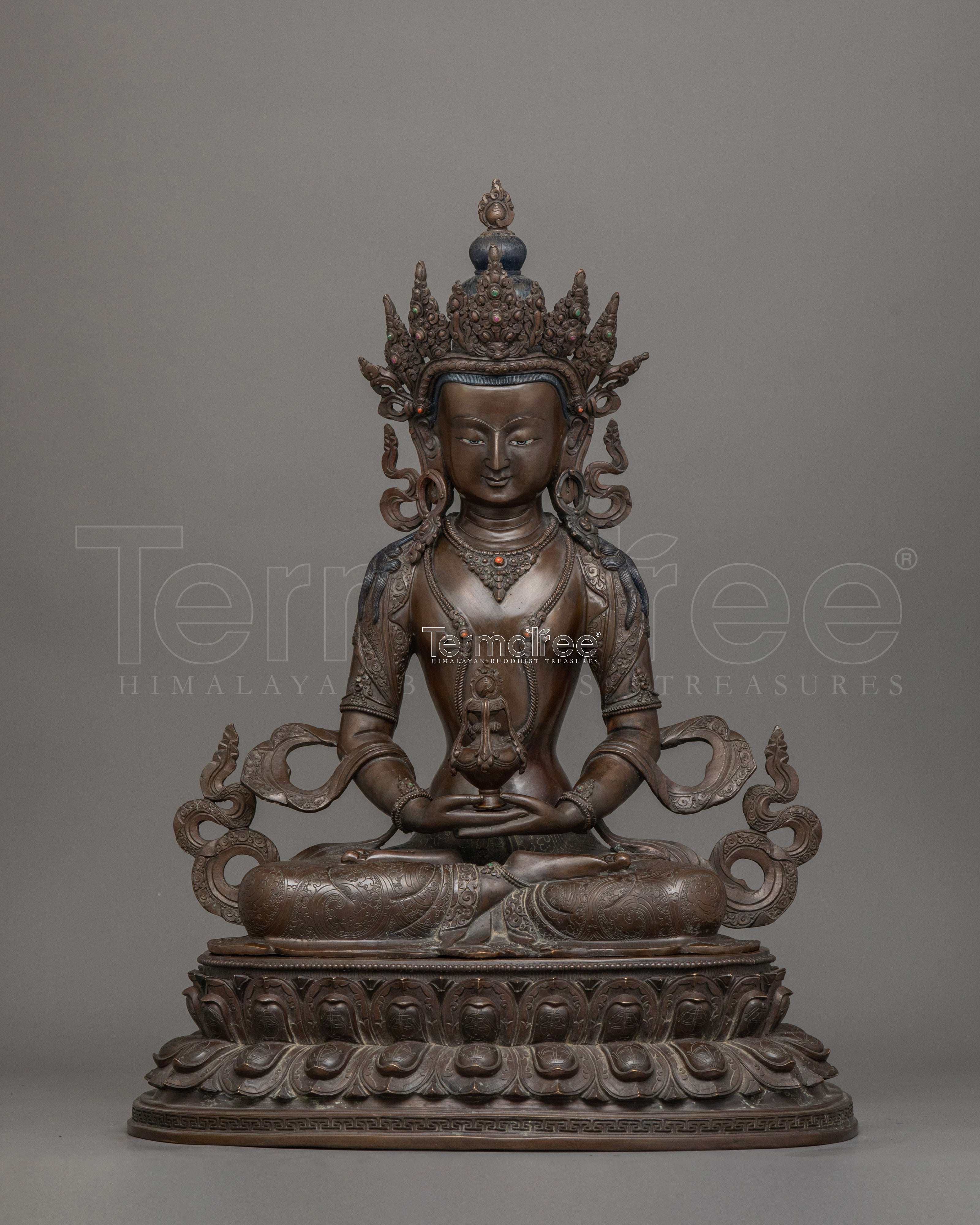 Buddhist Amitayus Deity of Longevity Figurine | Ideal for Meditation and Ritual Spaces