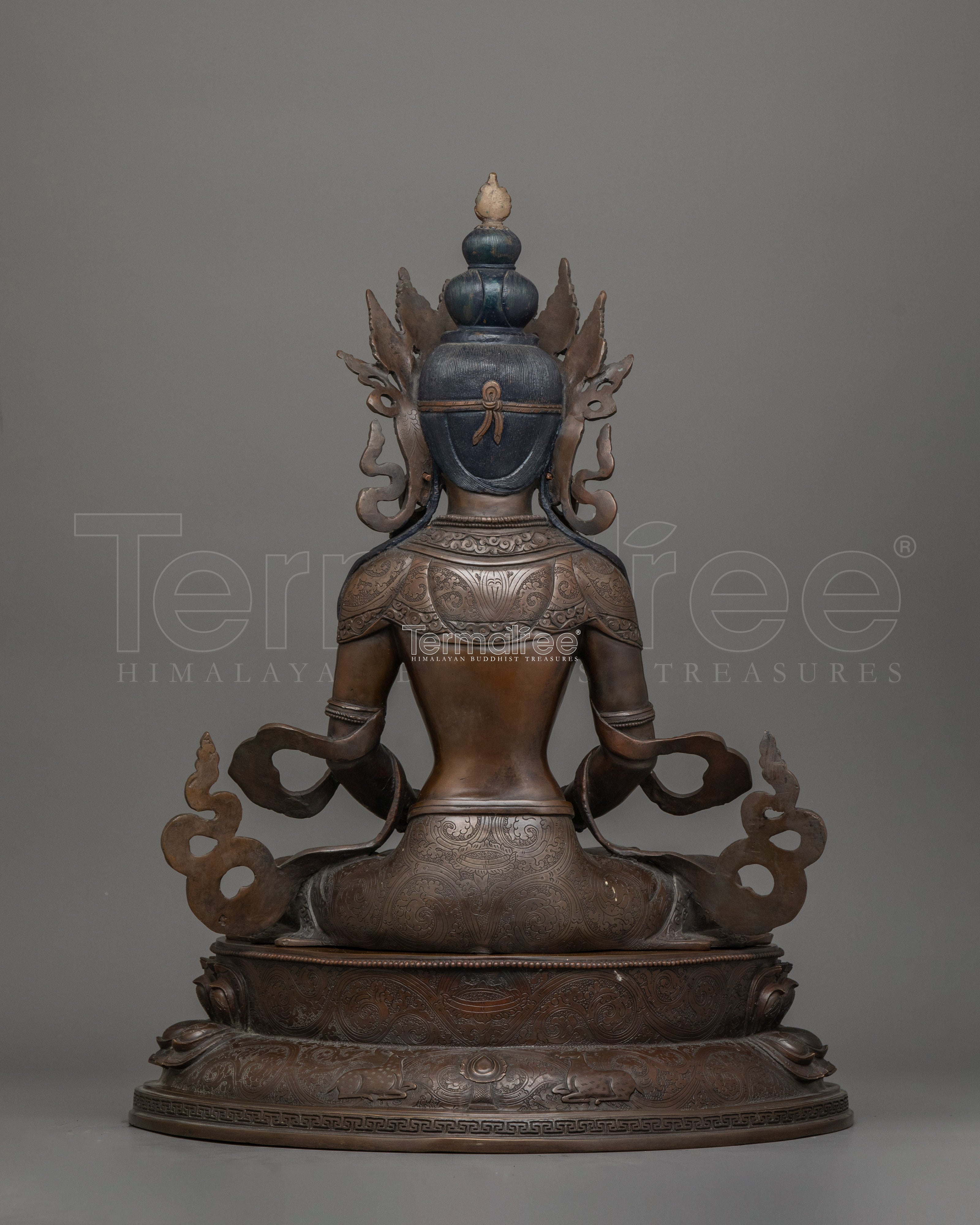 Buddhist Amitayus Deity of Longevity Figurine | Ideal for Meditation and Ritual Spaces