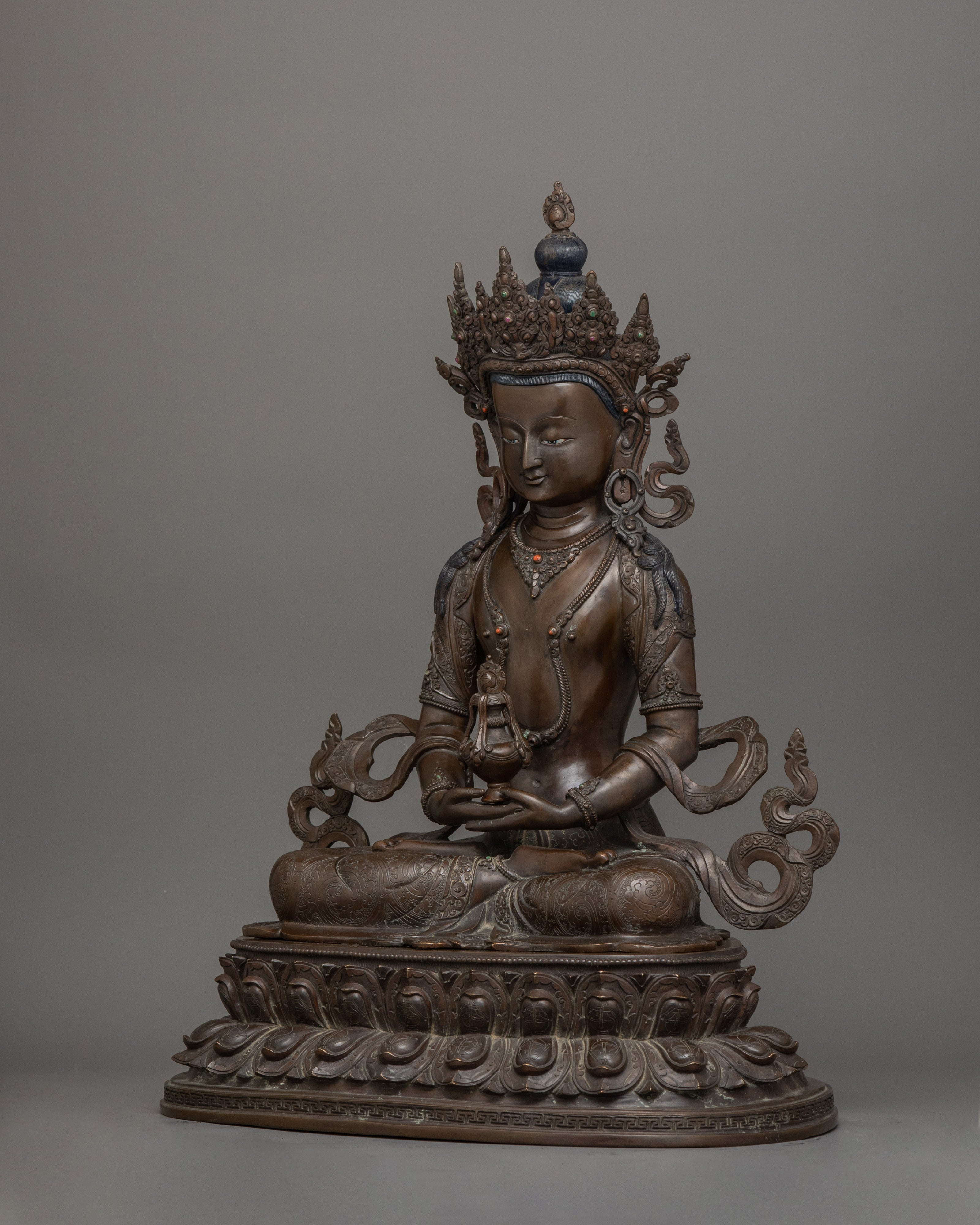 Buddhist Amitayus Deity of Longevity Figurine | Ideal for Meditation and Ritual Spaces