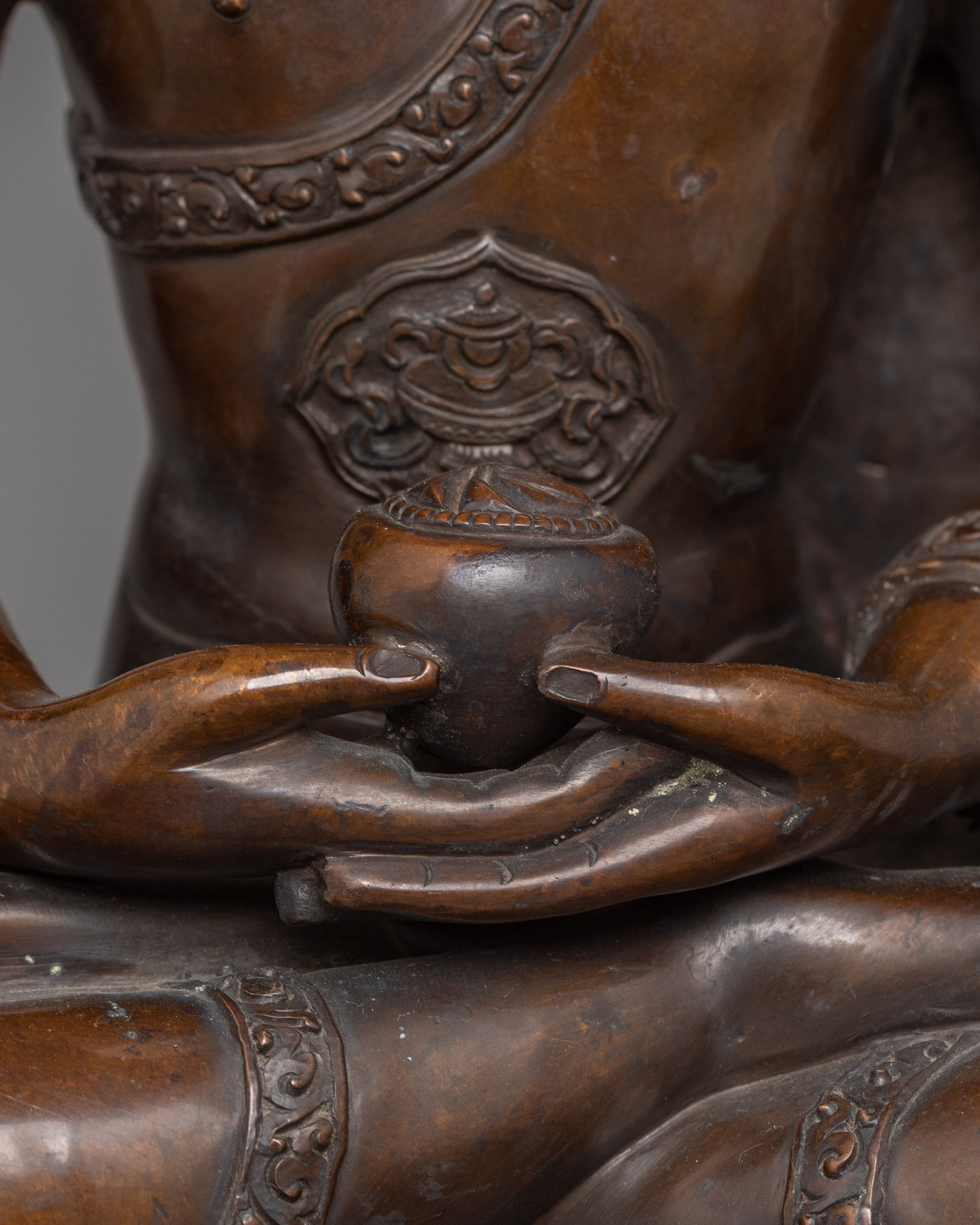 Handcrafted Three Buddha Sculpture Set | Medicine, Amitabha, and Shakyamuni Statues