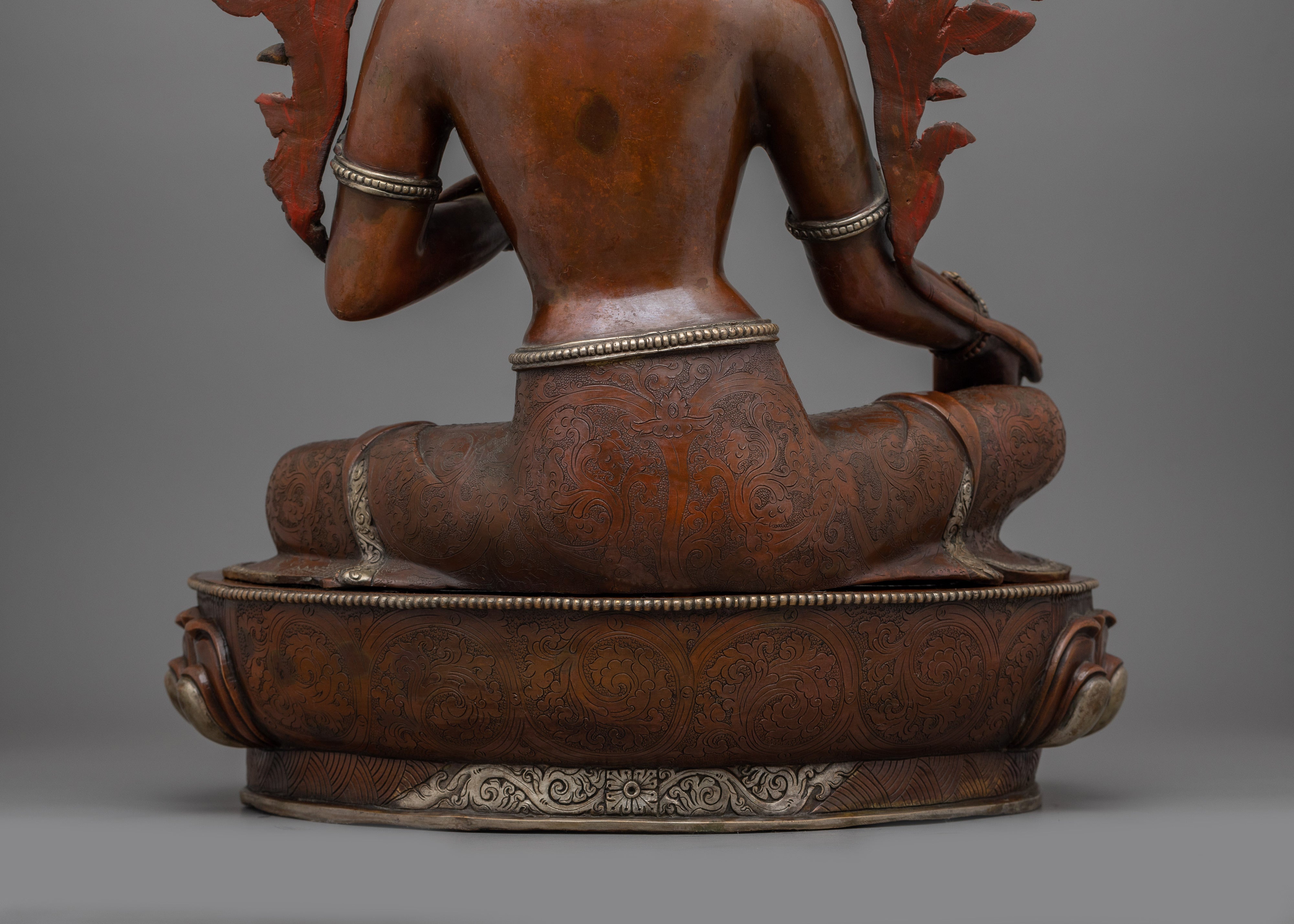 Handcrafted Divine Green Tara Deity Statue | Manifestation of Compassionate Grace