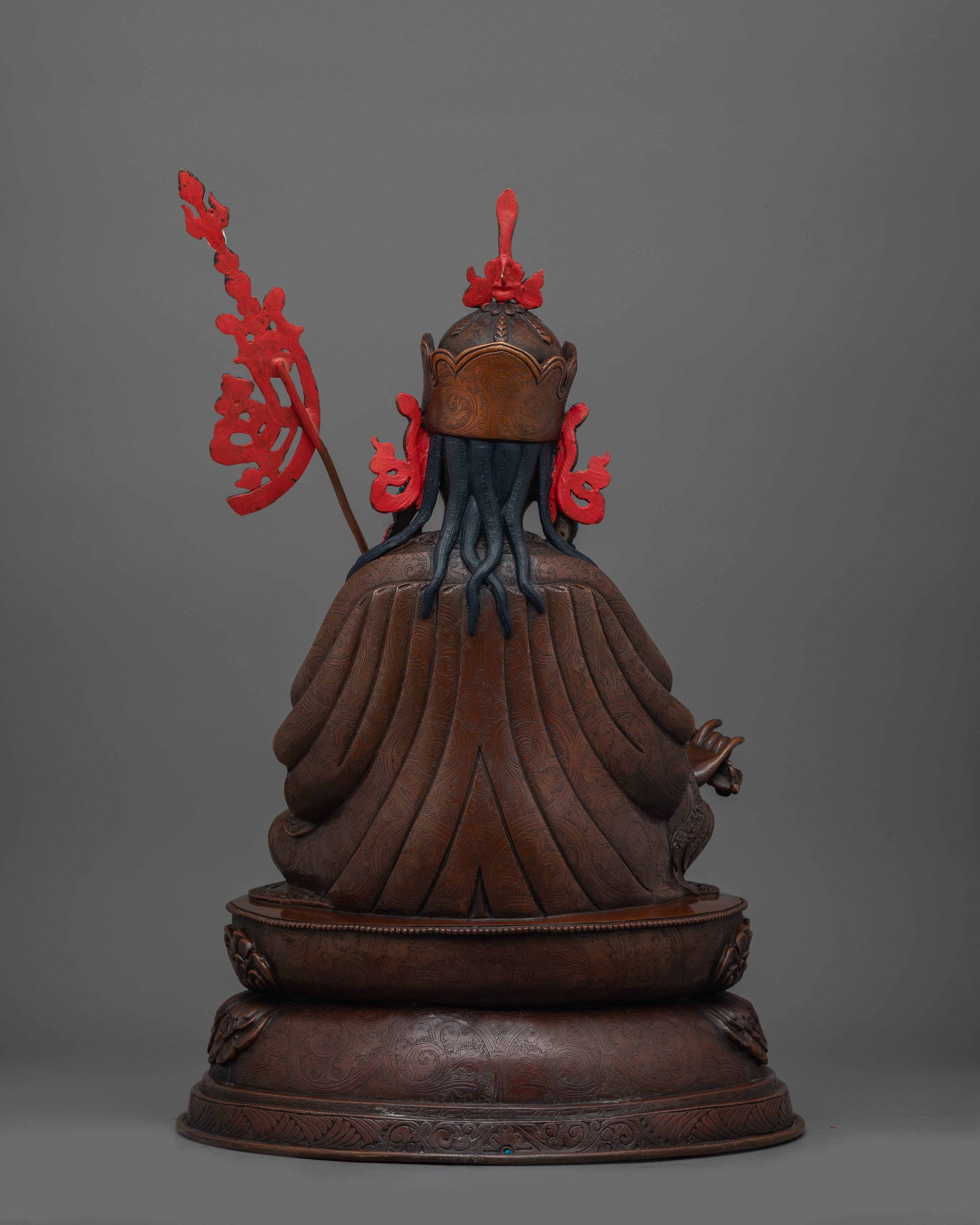 Tibetan Tantric Master Guru Rinpoche Sculpture | Buddha of Transformation and Wisdom