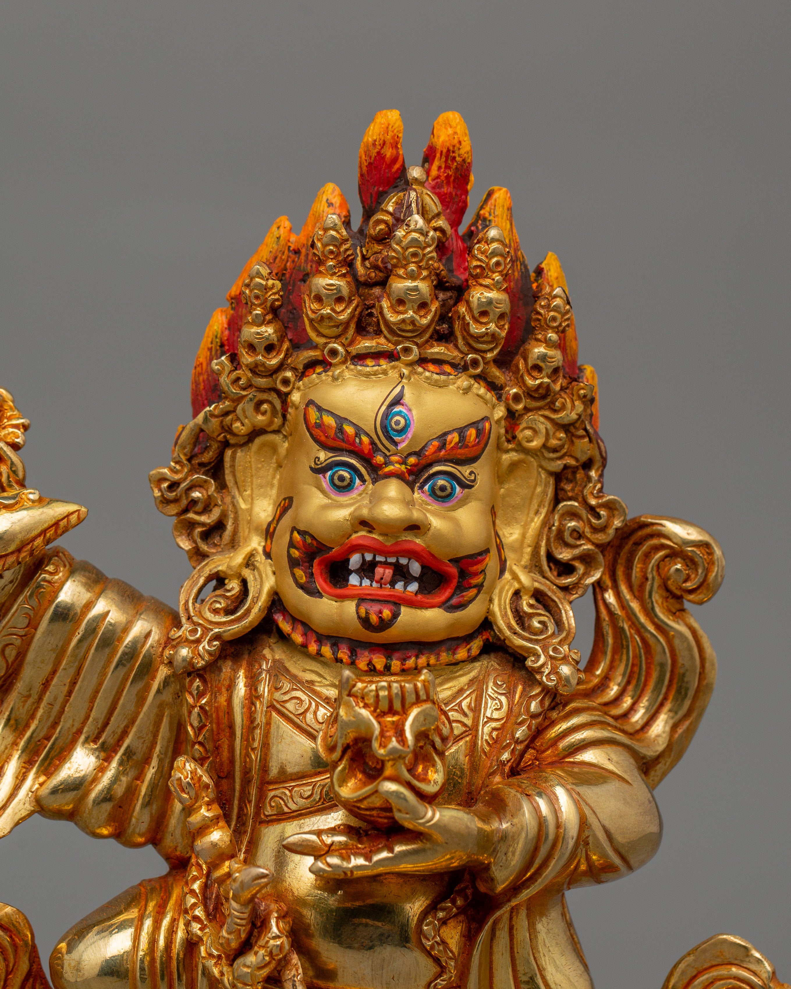Tibetan Figurine of Mahakala Bernakchen | The Protector Deity of Tibetan Buddhism