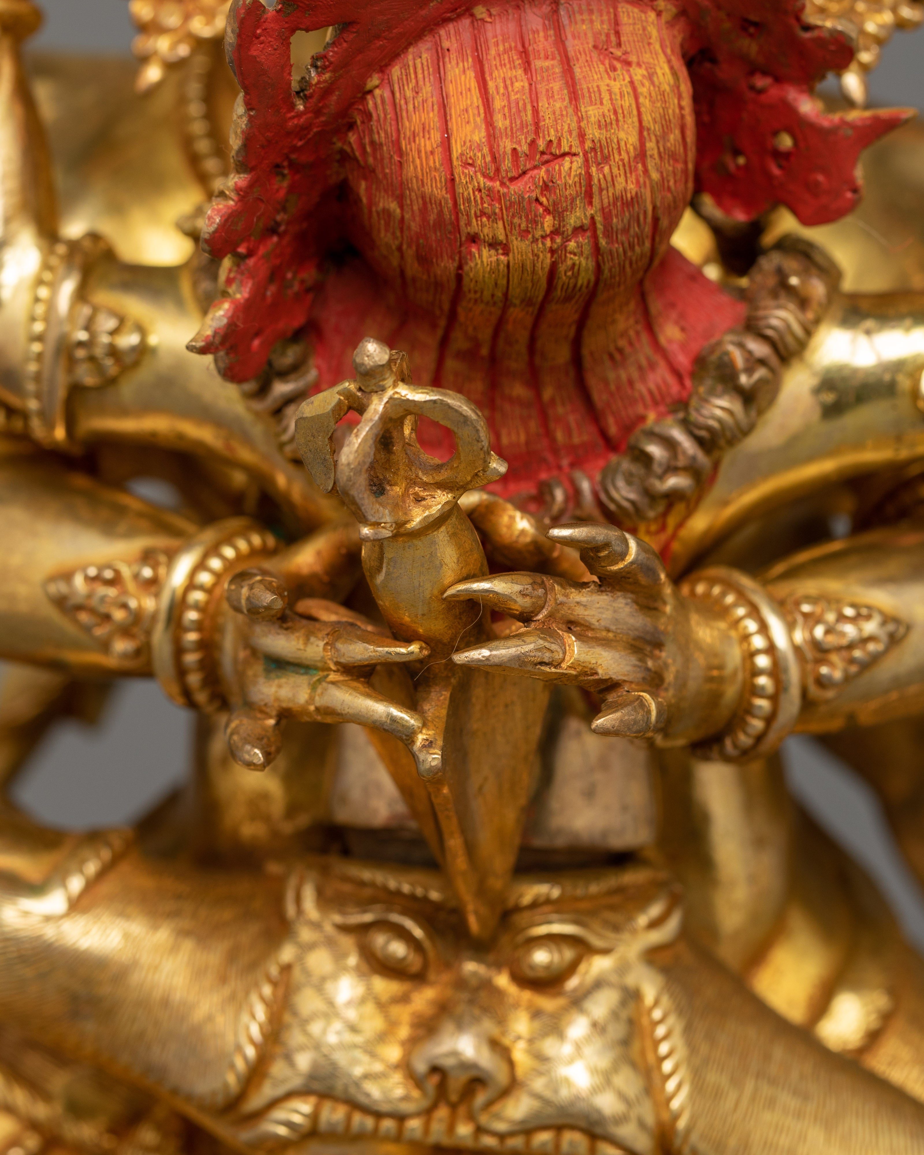 Wrathful Deity Vajrakilaya Statue | Buddhist Yidam Deity Sculpture