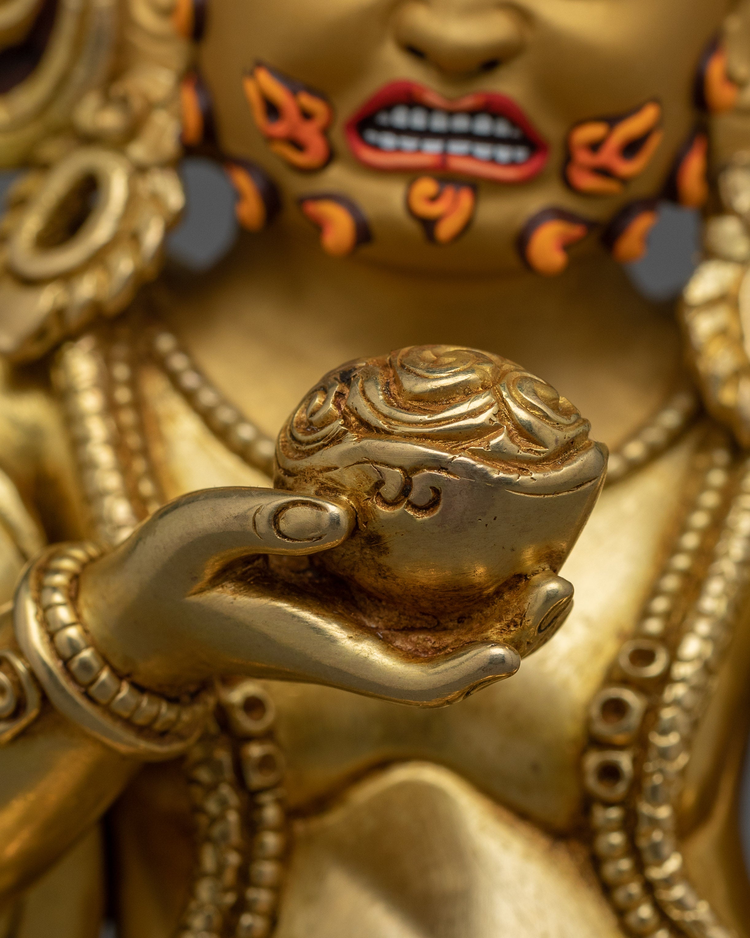 Sacred Black Dzambhala Wealth Deity Statue