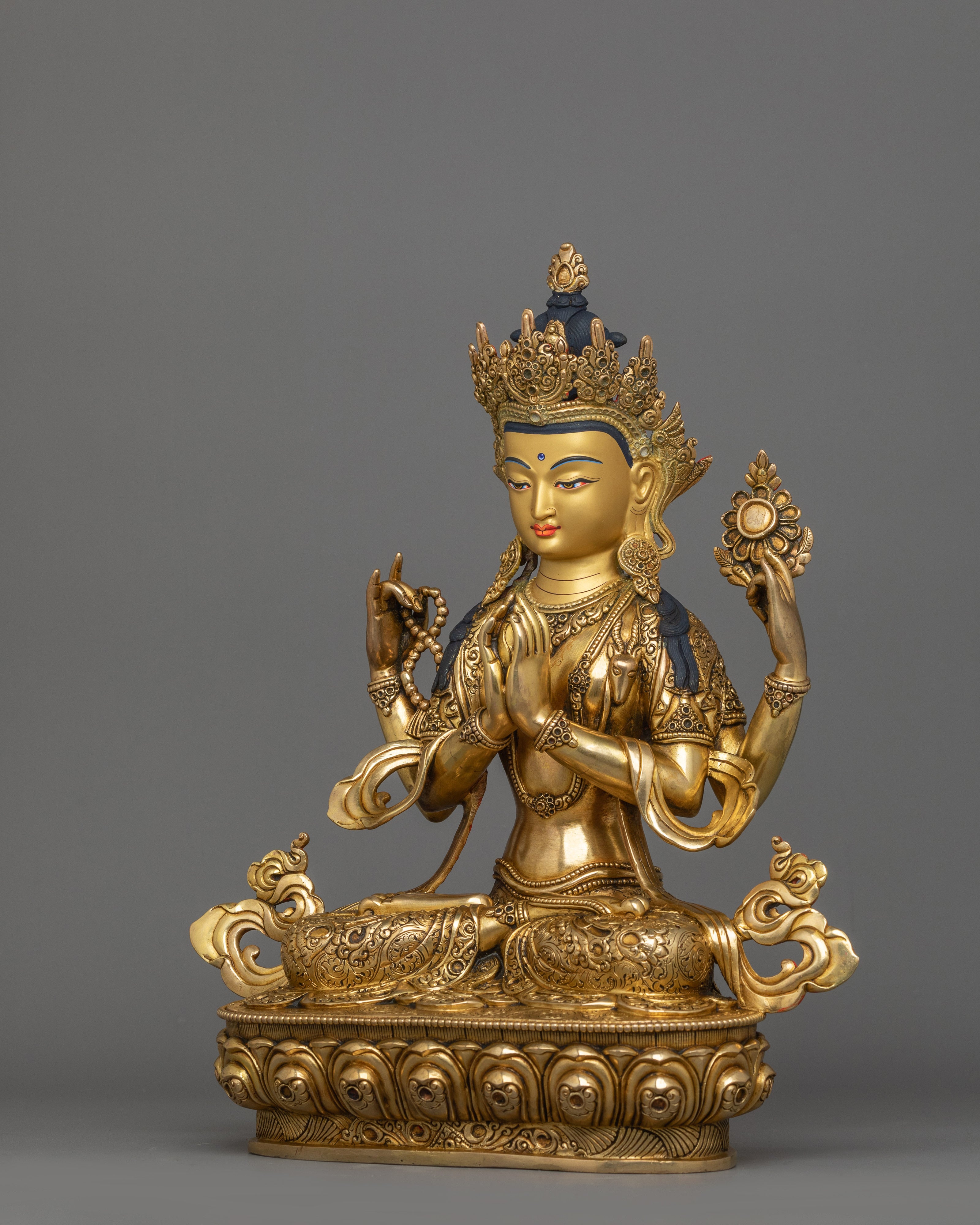 13.8 Inches Chenrezig Statue | Also Known as compassion Deity