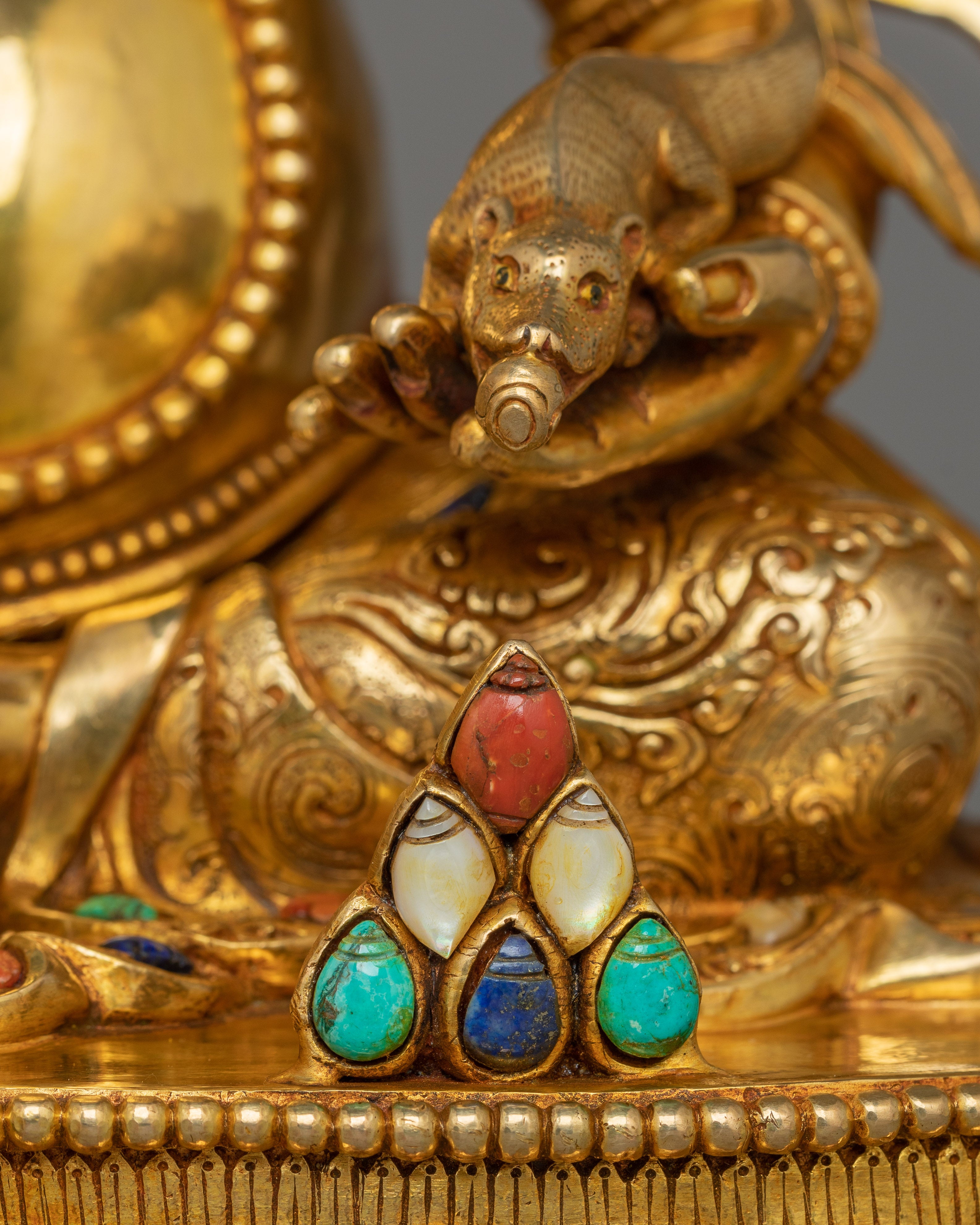24k Gold Gilded Wealth Deity Dzambhala | Protector of Wealth and Harmony
