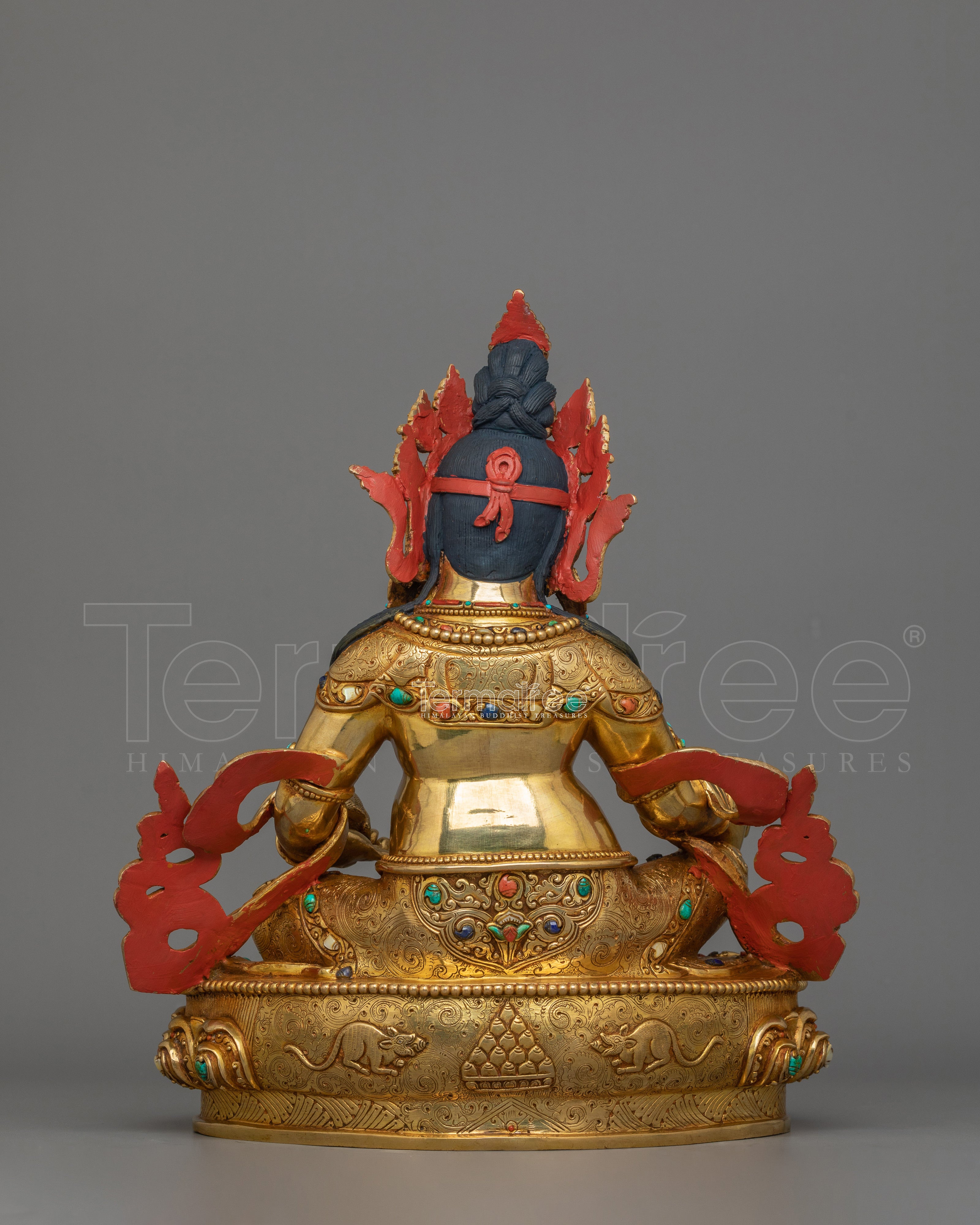 24k Gold Gilded Wealth Deity Dzambhala | Protector of Wealth and Harmony