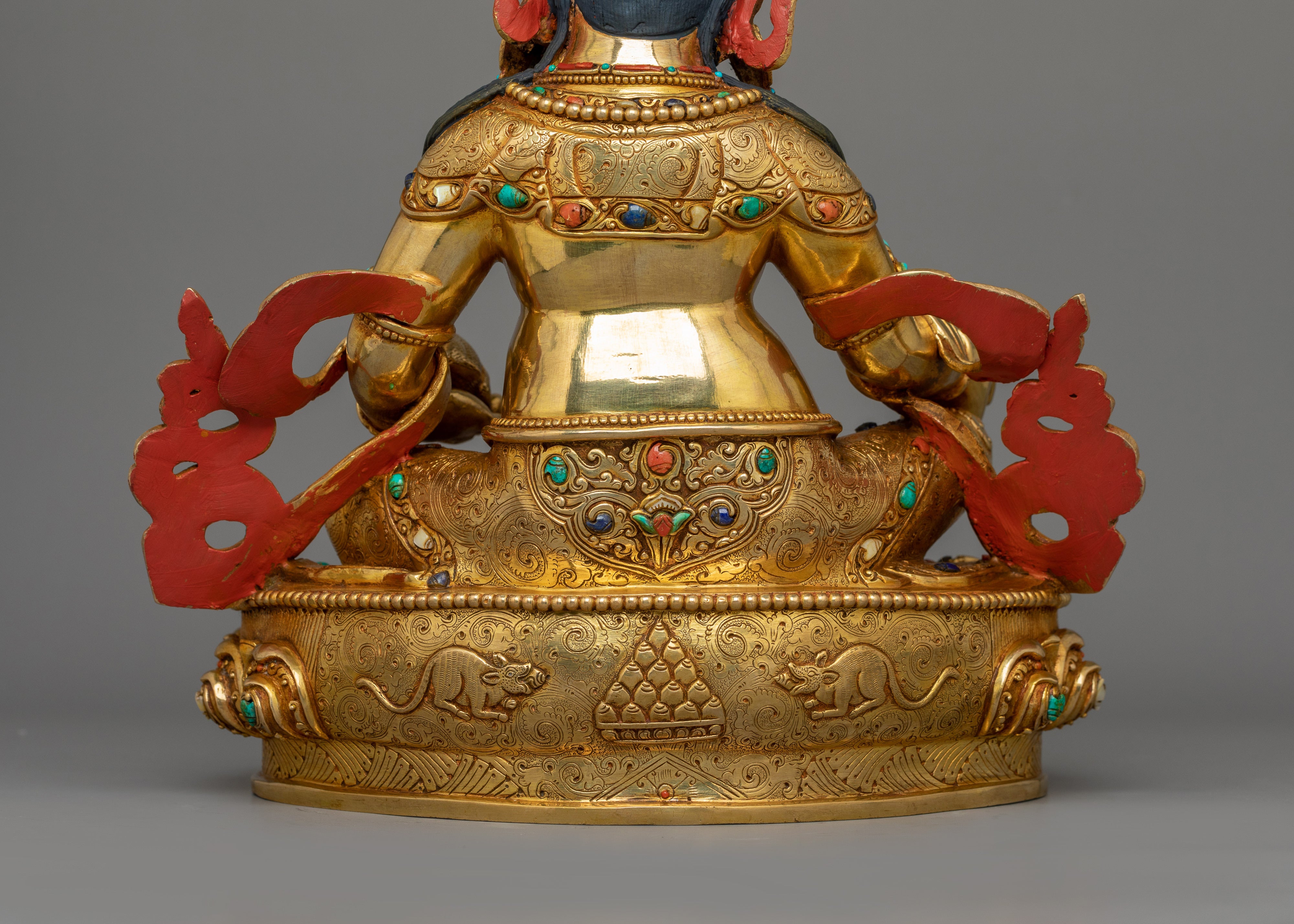 24k Gold Gilded Wealth Deity Dzambhala | Protector of Wealth and Harmony