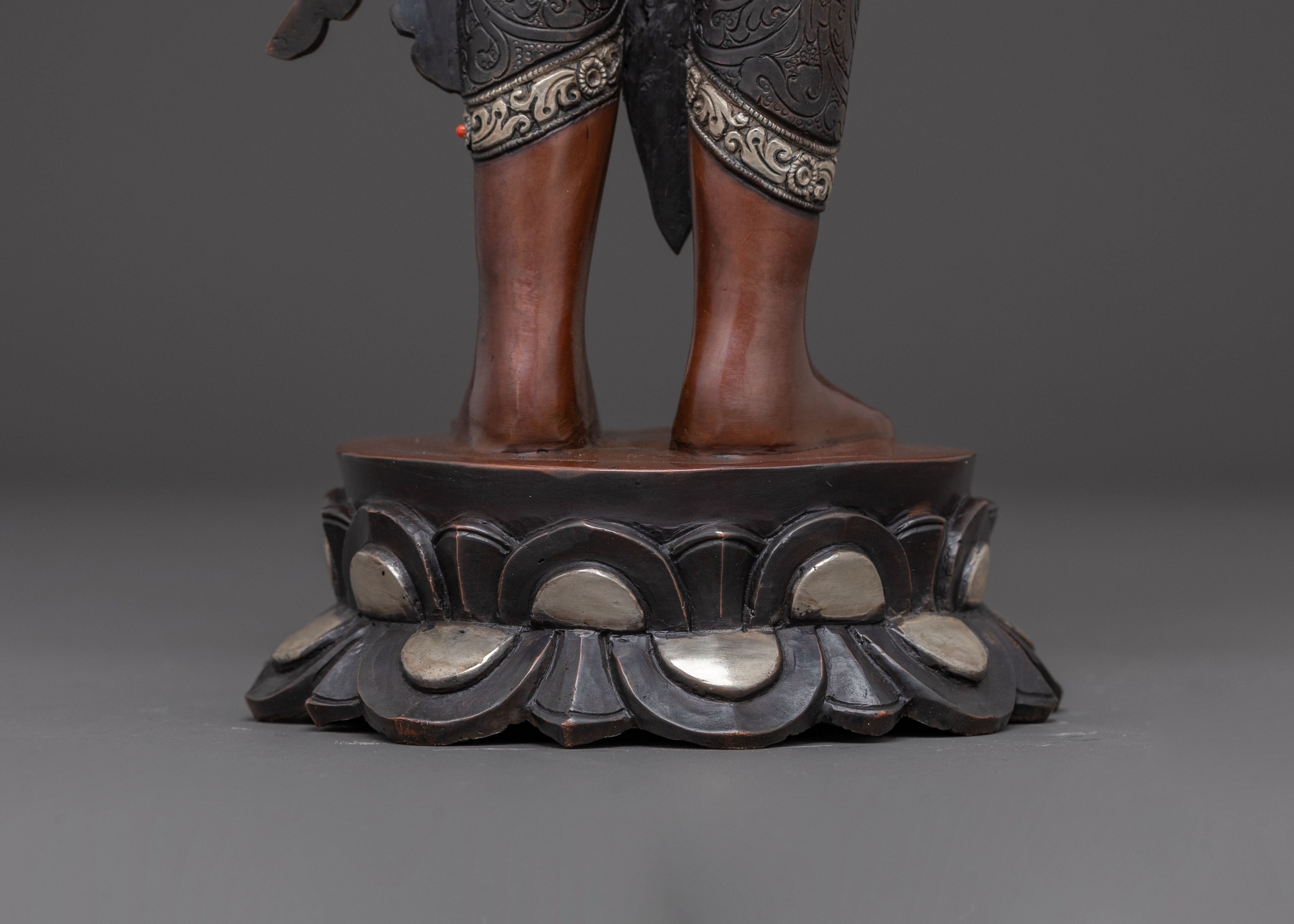 Standing Green Tara Sculpture | Traditional Tibetan Art