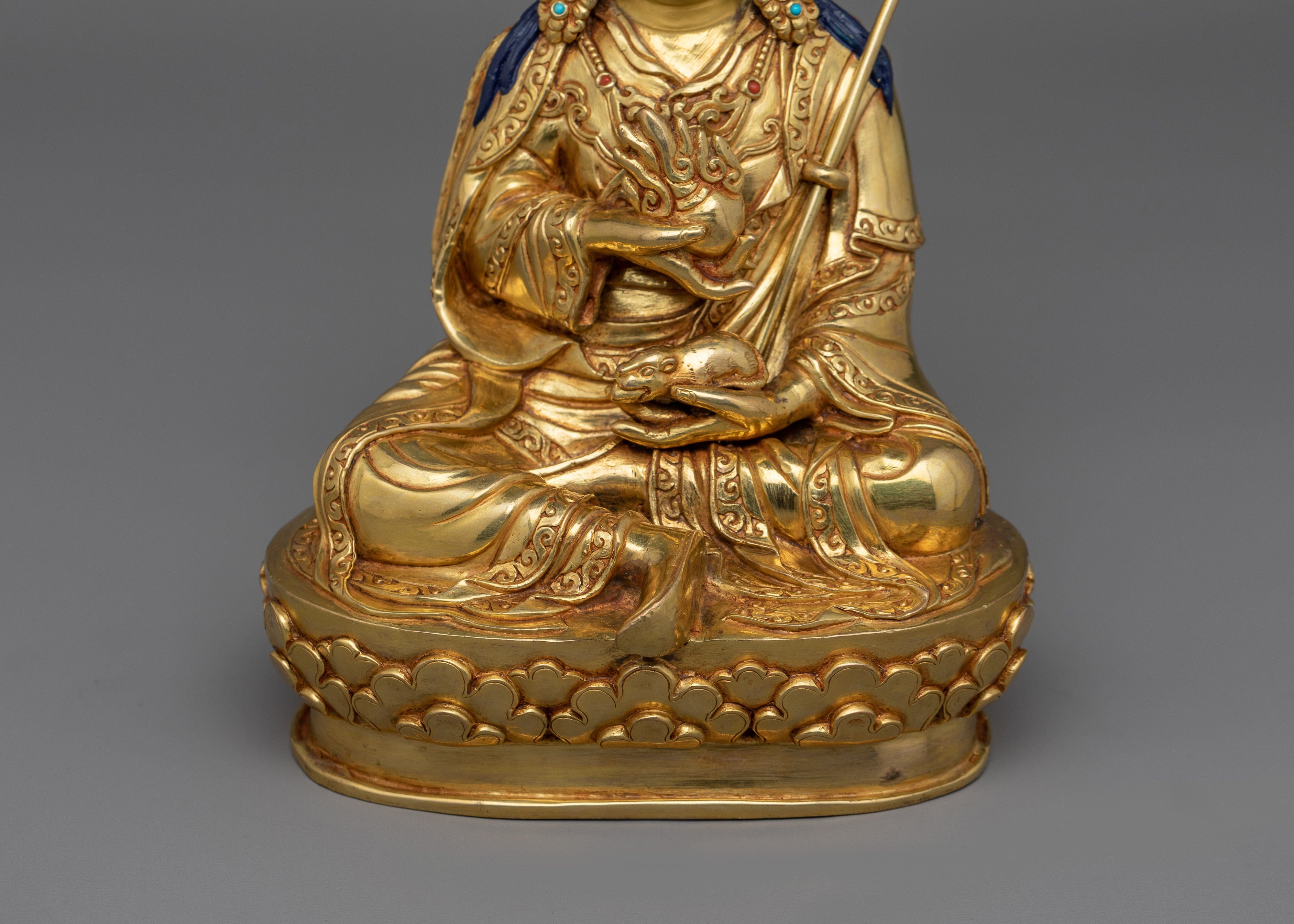 24K Gold Gilded Guru Norla Statue | Symbol of Wisdom