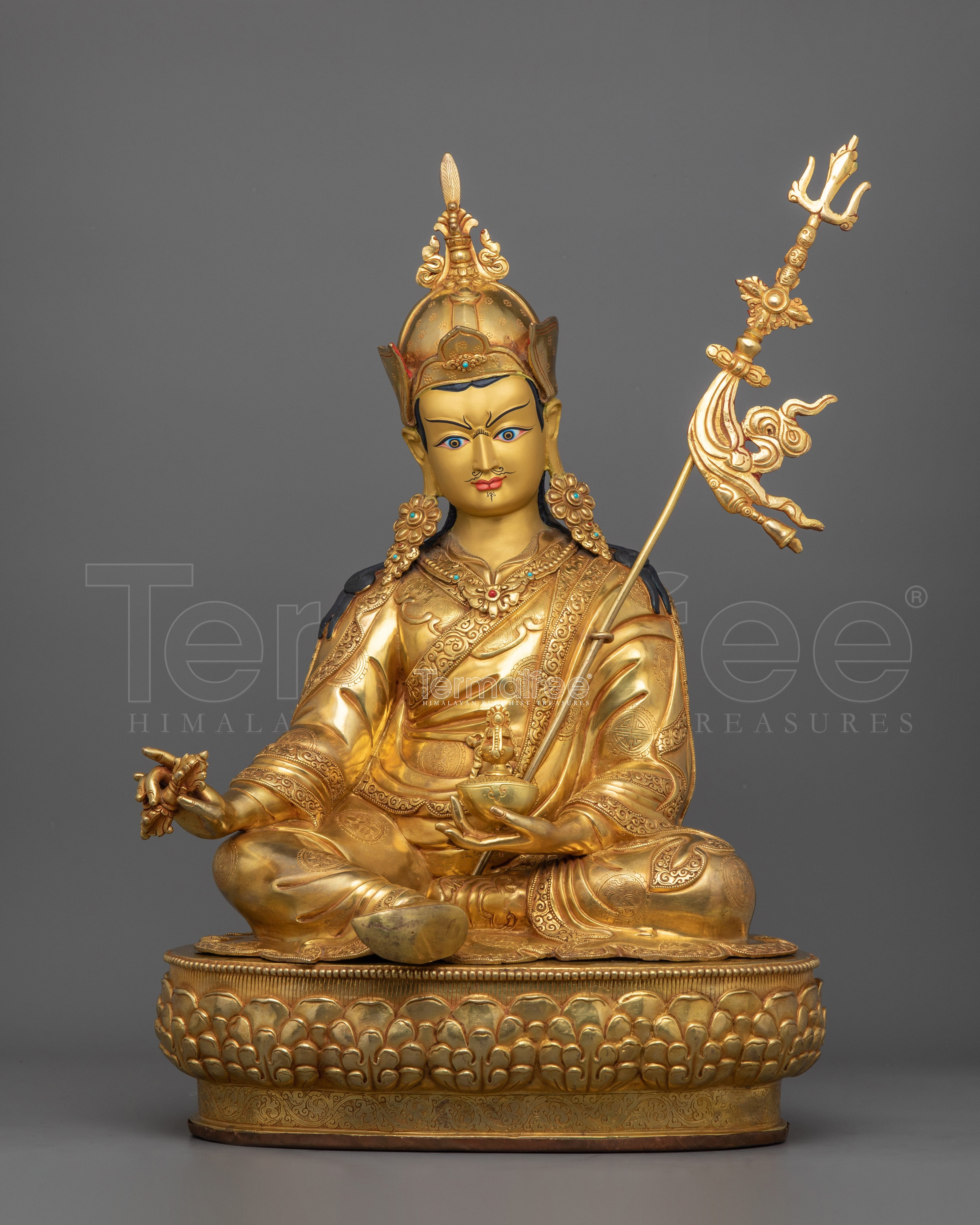 Tibetan Lotus-Born Master "Padmasambhava" Figurine | Guru Rinpoche Sculpture