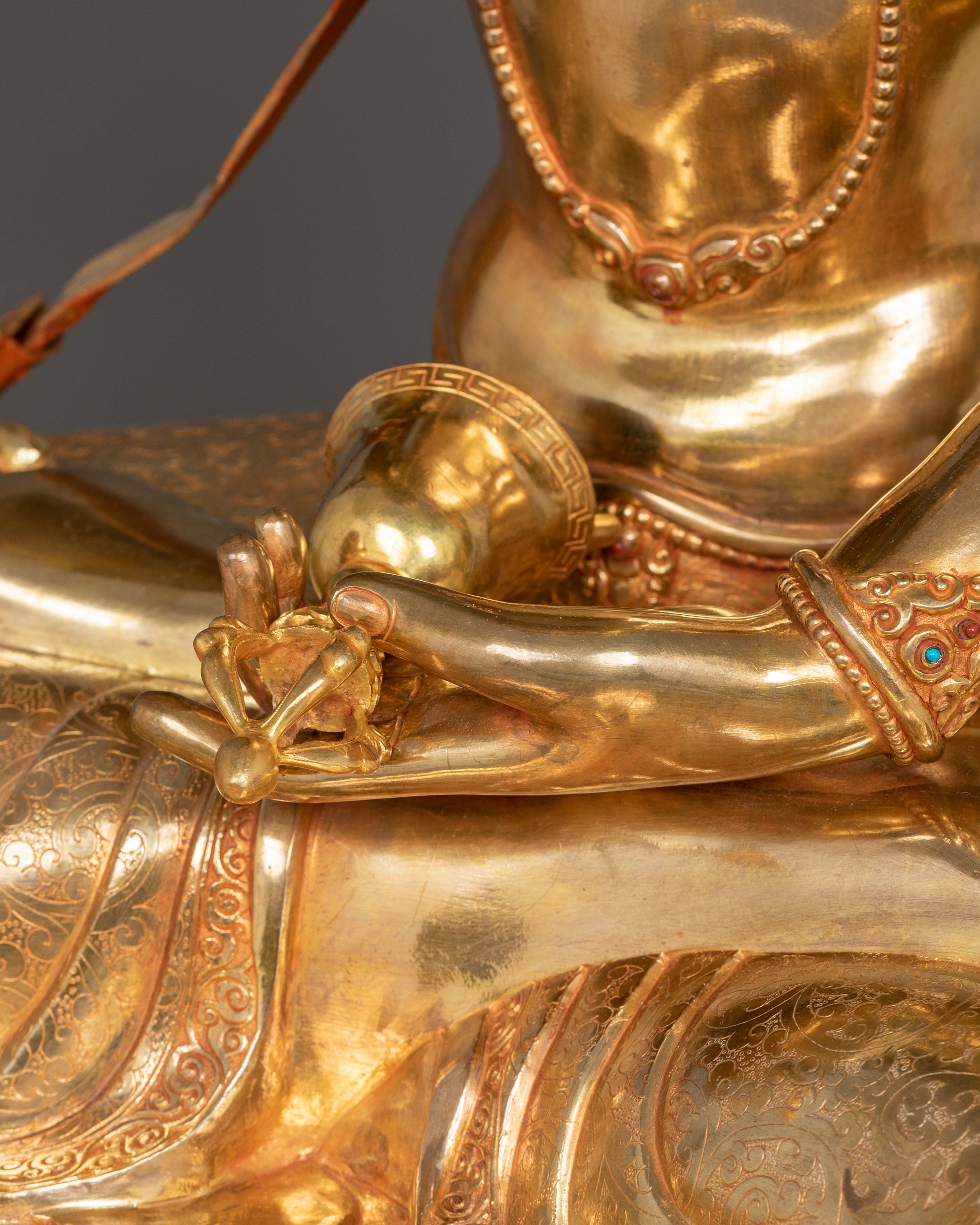 39 Inch Vajrasattva Statue | 24K Gold-Gilded Deity of Purification