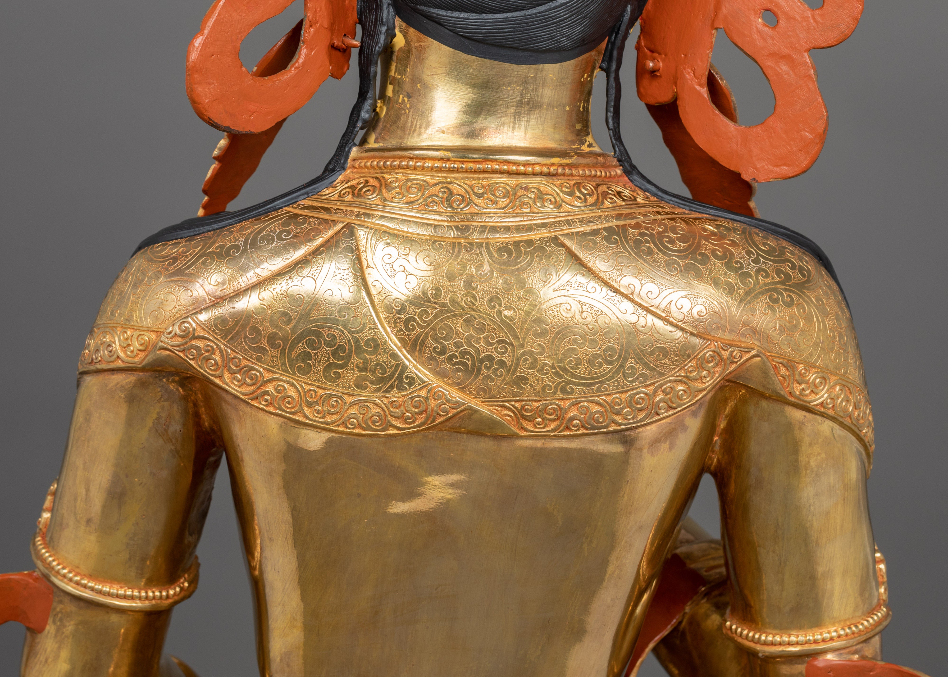 39 Inch Vajrasattva Statue | 24K Gold-Gilded Deity of Purification