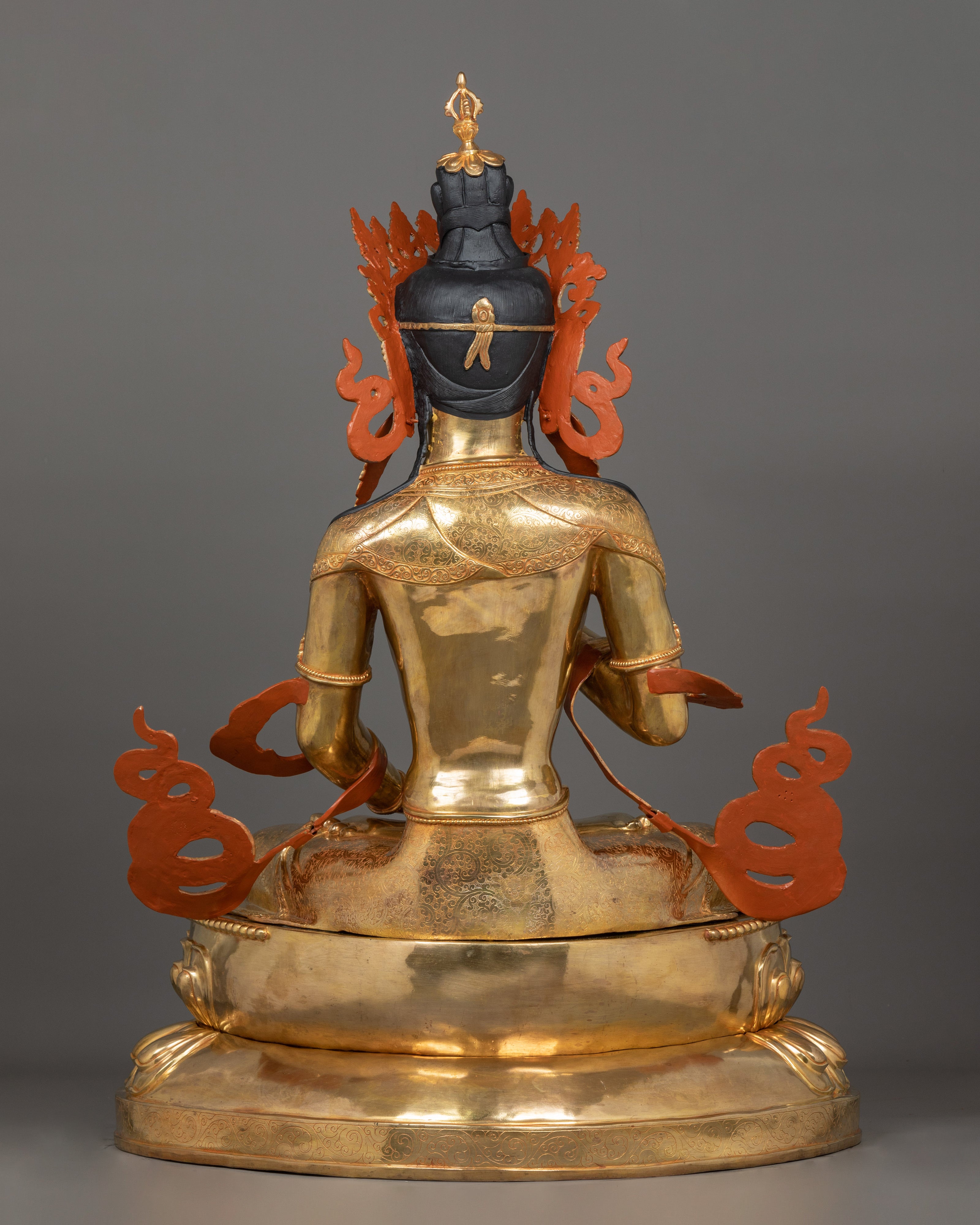 39 Inch Vajrasattva Statue | 24K Gold-Gilded Deity of Purification
