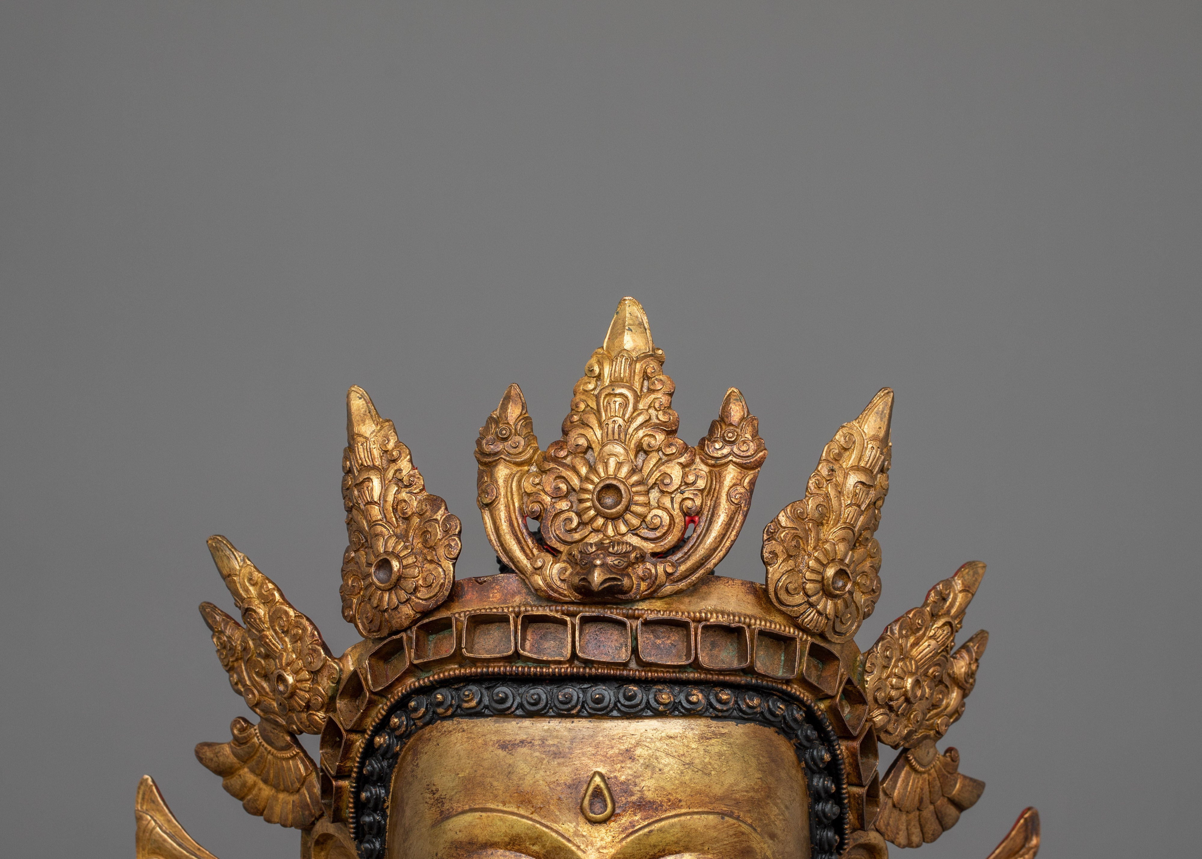 Sacred Buddha Shakyamuni with Crown Statue | Buddha of Wisdom, Spiritual Guidance