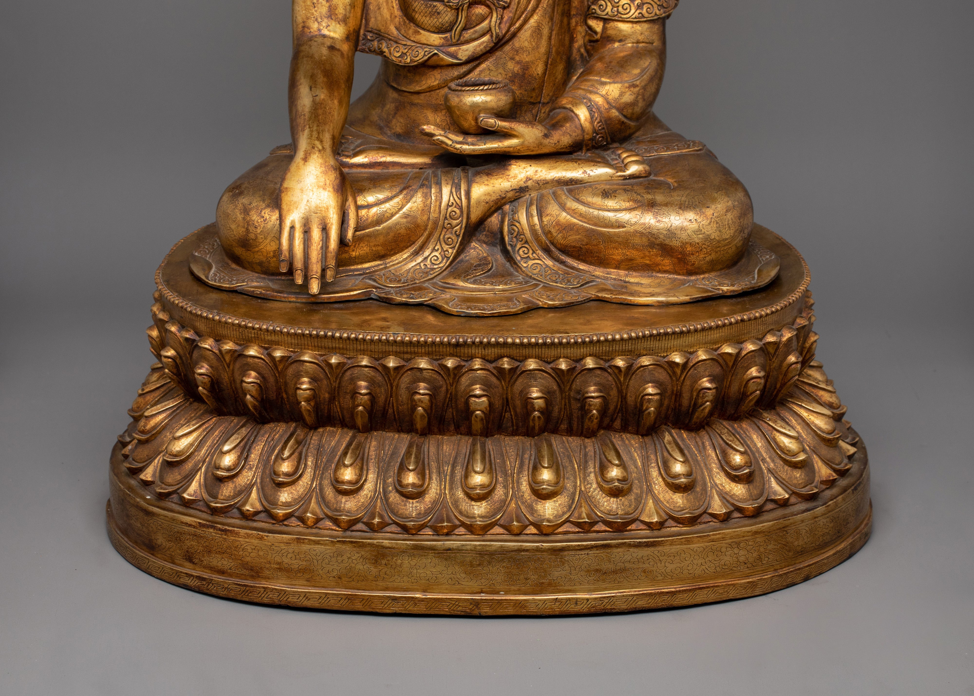 Tibetan Buddhist Figurine of Meditating Buddha Shakyamuni | Buddha of Wisdom, Peace