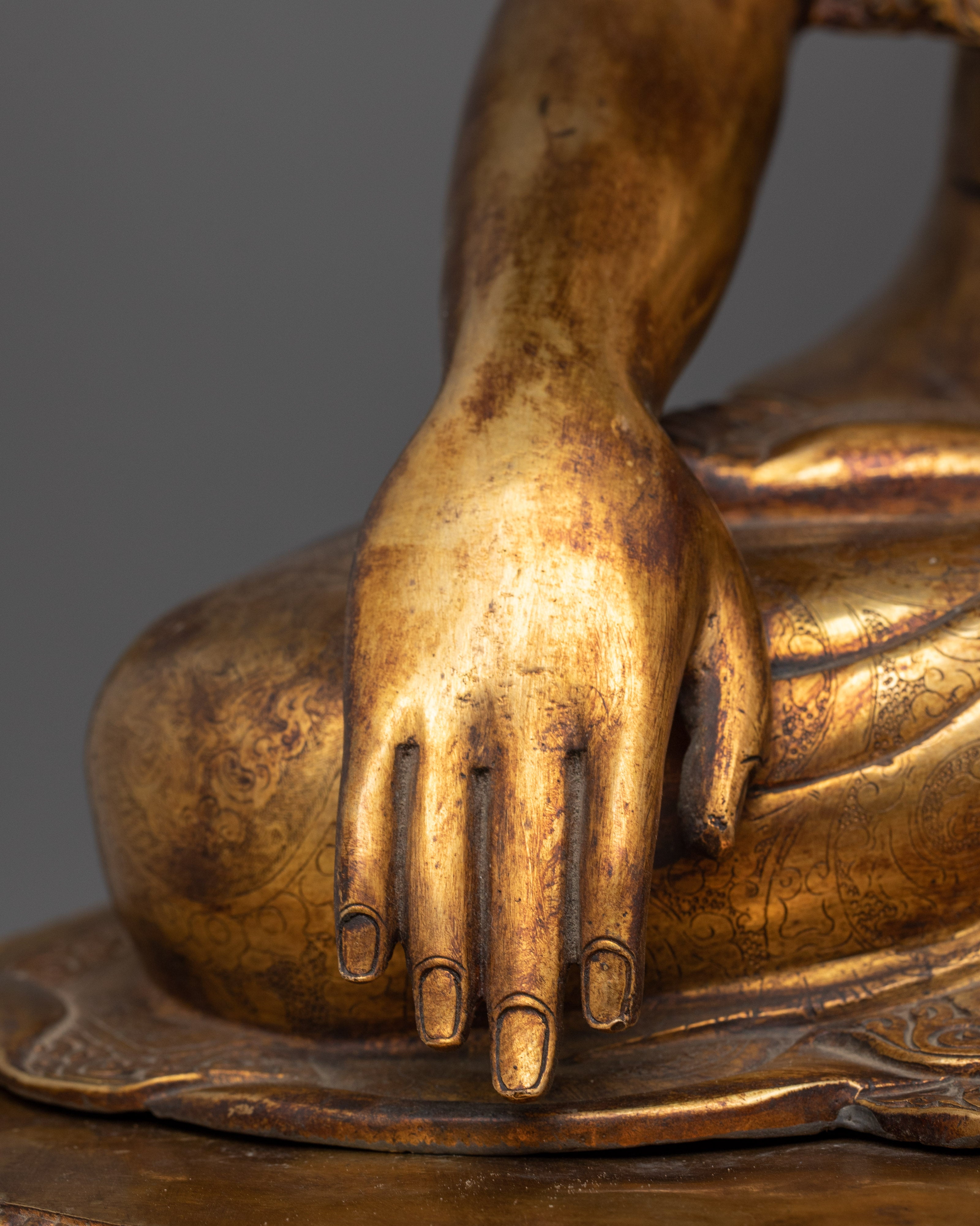 Tibetan Buddhist Figurine of Meditating Buddha Shakyamuni | Buddha of Wisdom, Peace