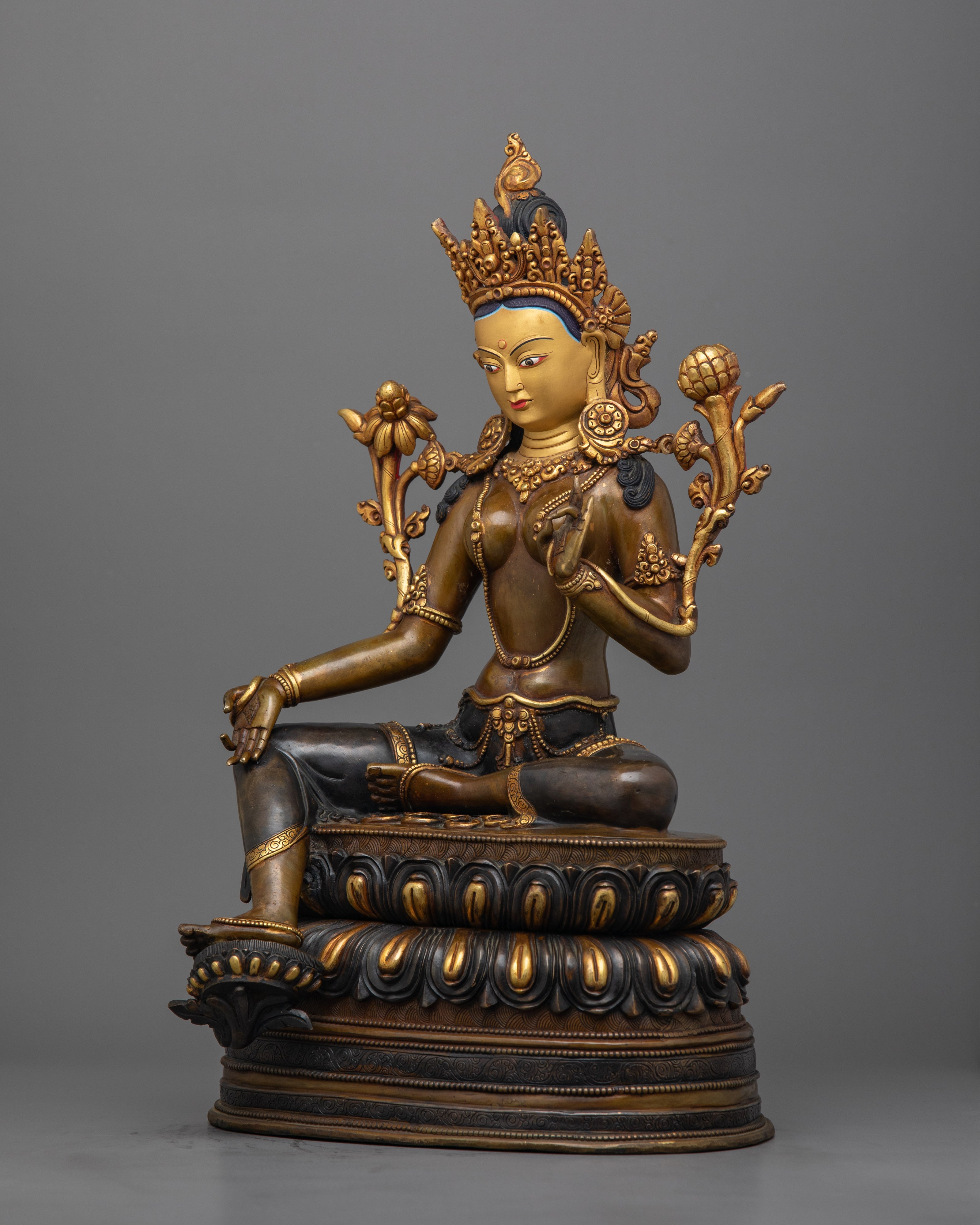 Himalayan Divine Syama Tara Statue | Goddess of Compassion and Healing