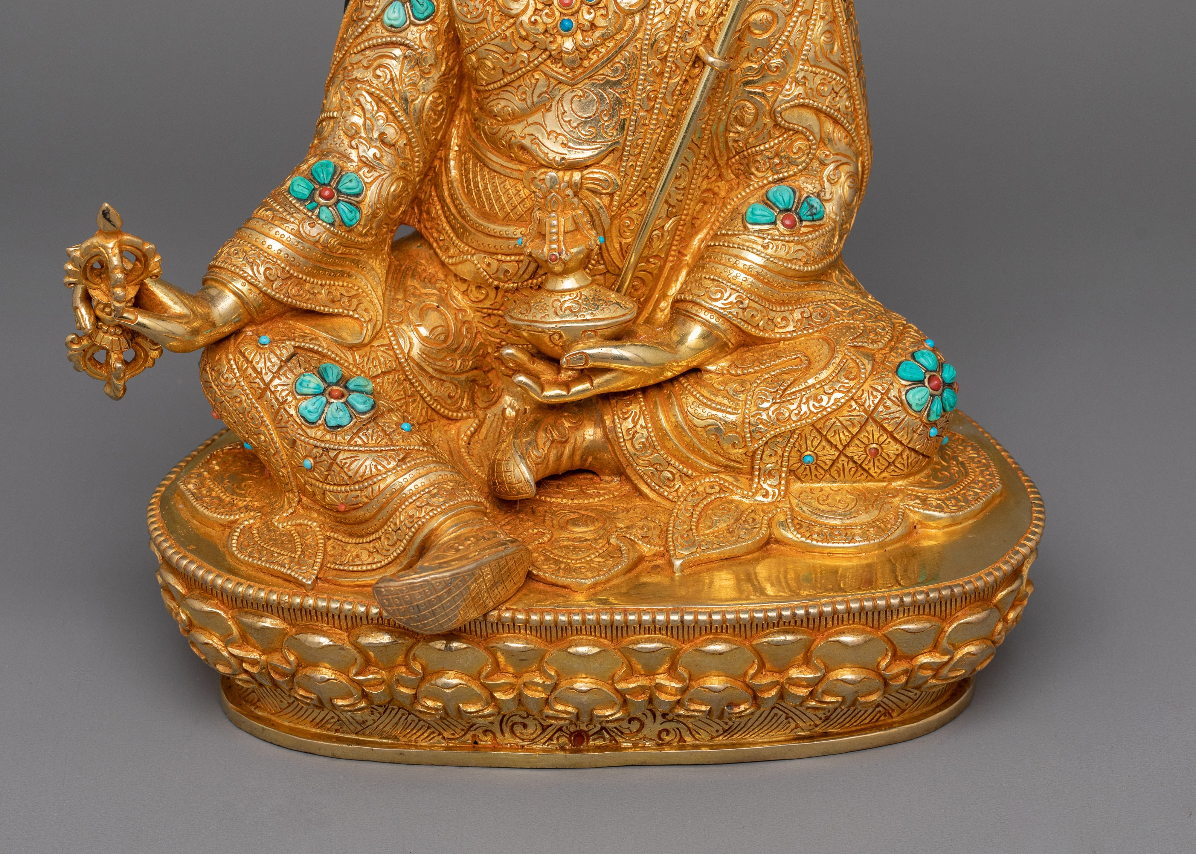Tibetan Meditating Lord Padmasambhava Statue | The Buddha of Spiritual Enlightenment