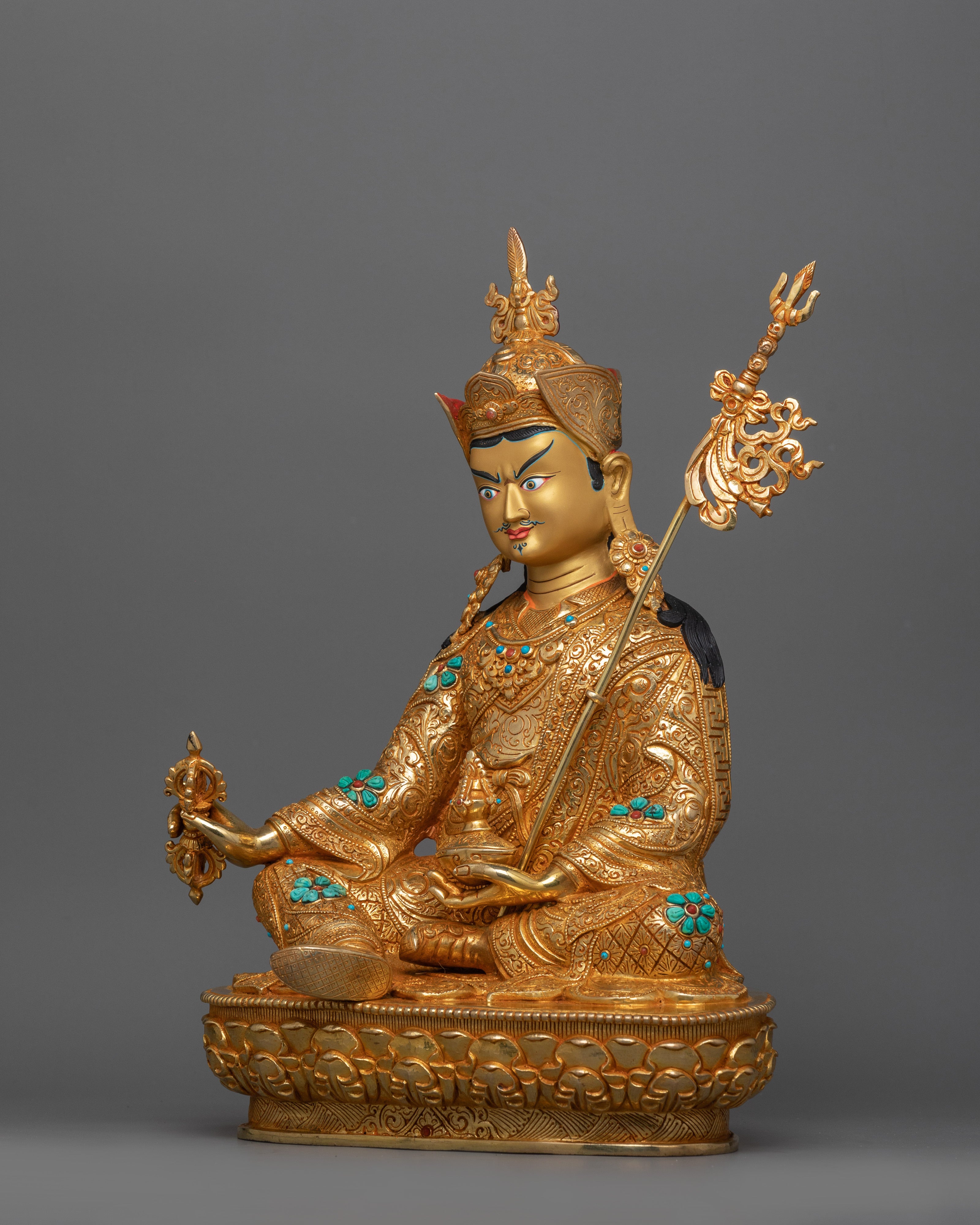 Tibetan Meditating Lord Padmasambhava Statue | The Buddha of Spiritual Enlightenment