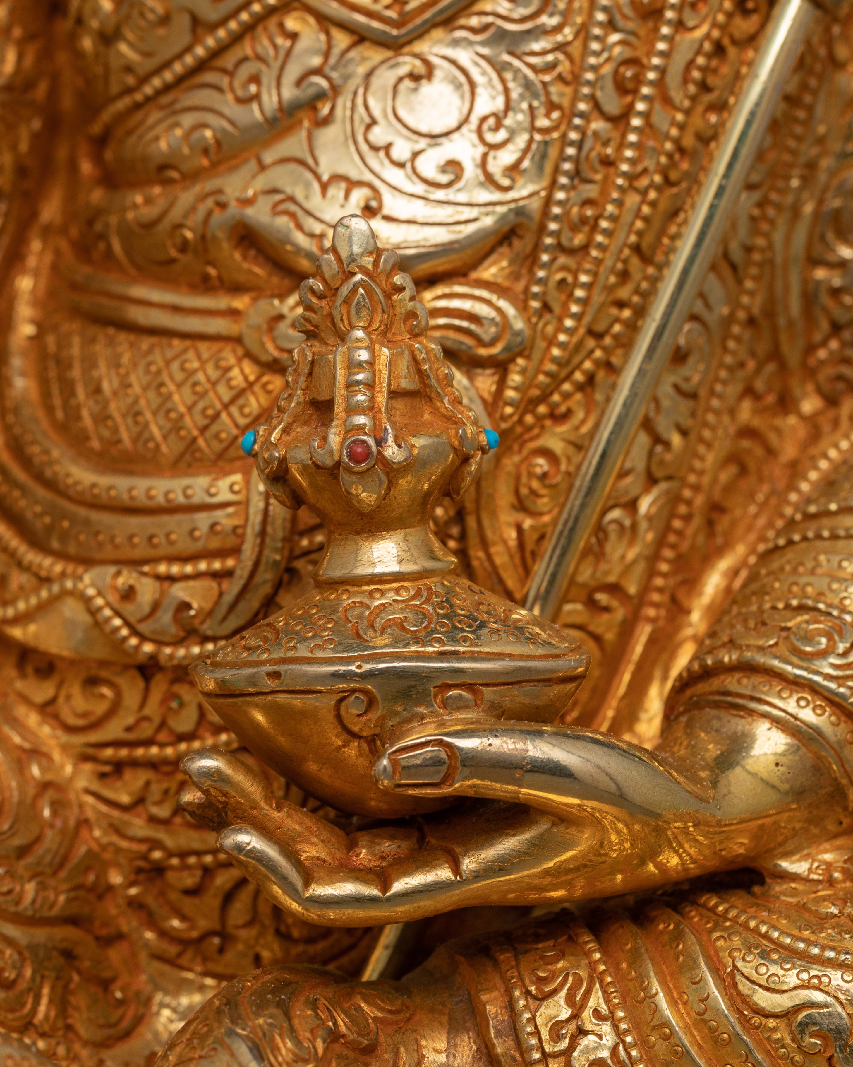 Tibetan Meditating Lord Padmasambhava Statue | The Buddha of Spiritual Enlightenment