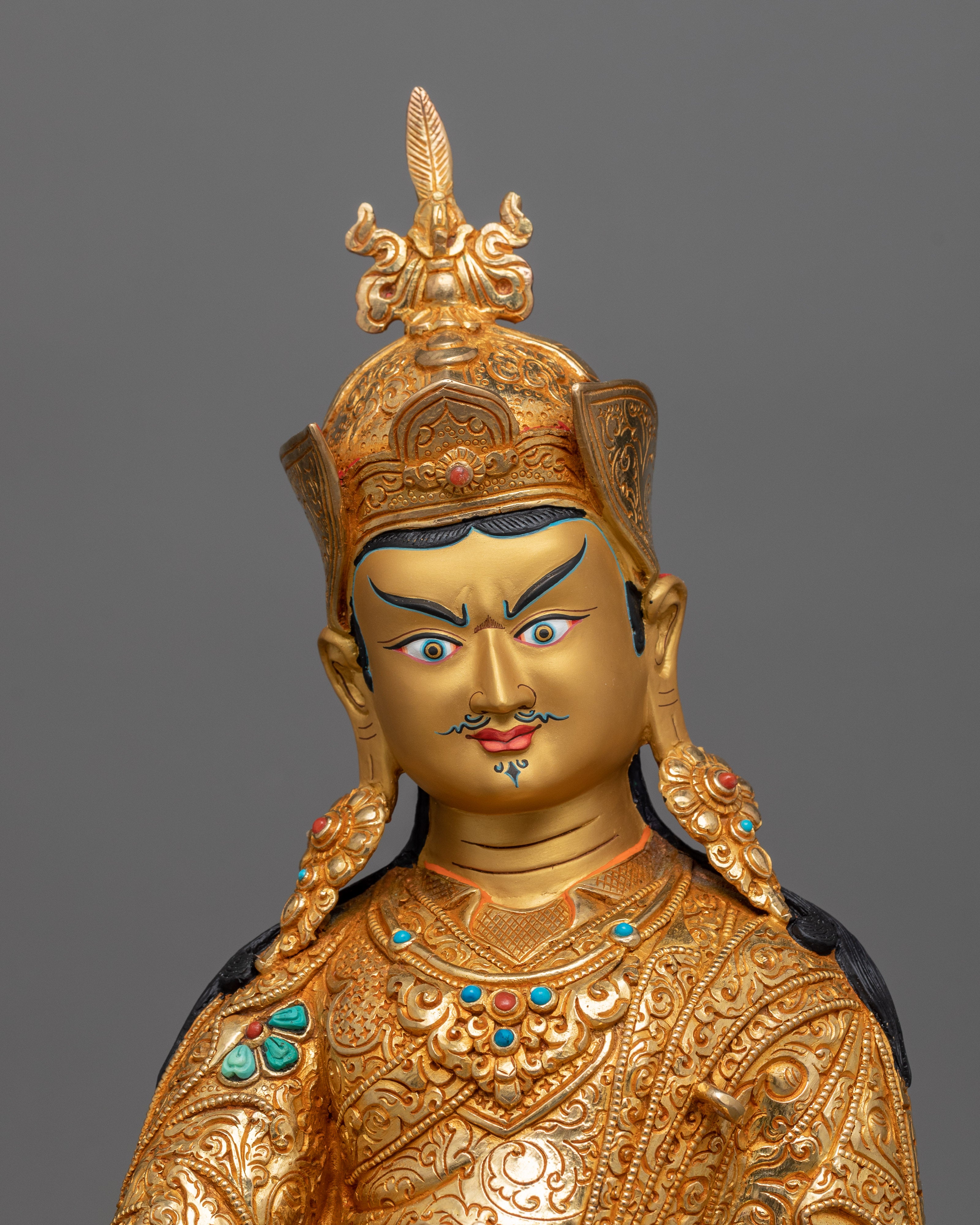 Tibetan Meditating Lord Padmasambhava Statue | The Buddha of Spiritual Enlightenment