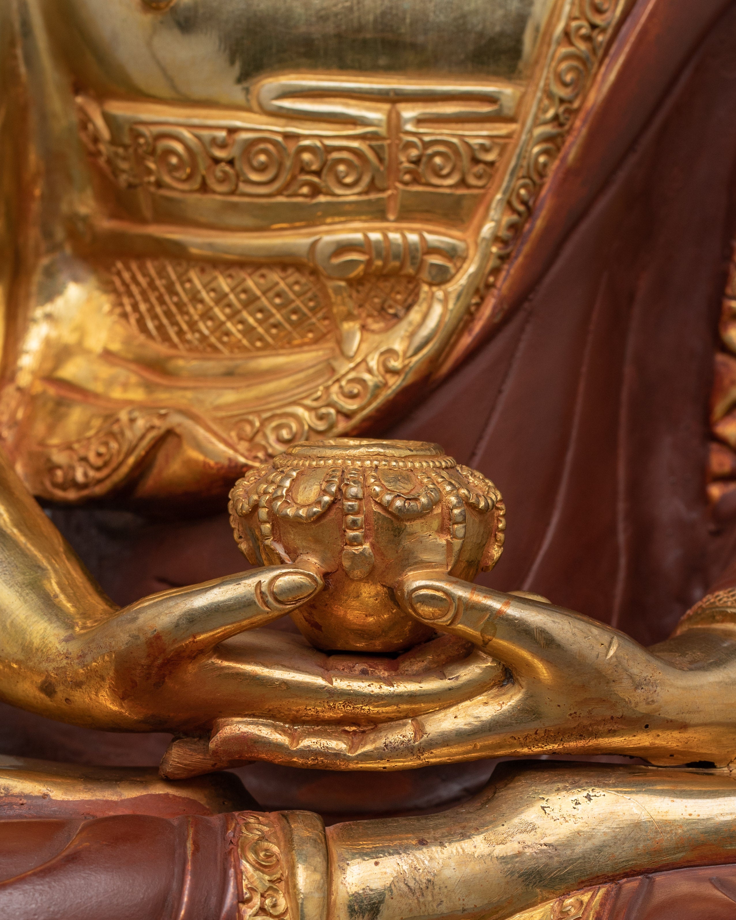 Handmade Buddha of Infinite Light Amitabha Statue | Spiritual Peaceful Home Decor