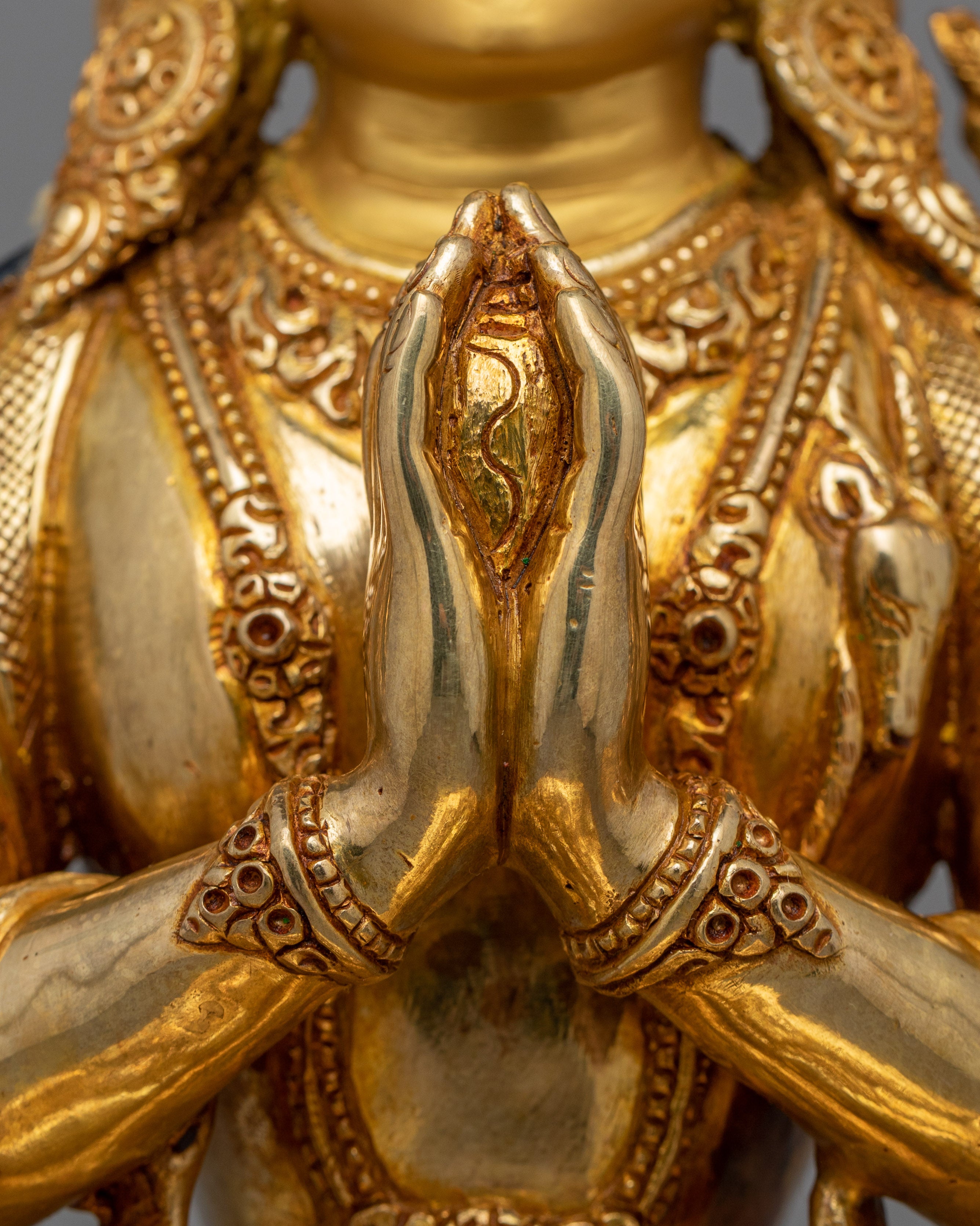 Himalayan 4-Armed Meditating Chenrezig Statue | The Bodhisattva of Compassion