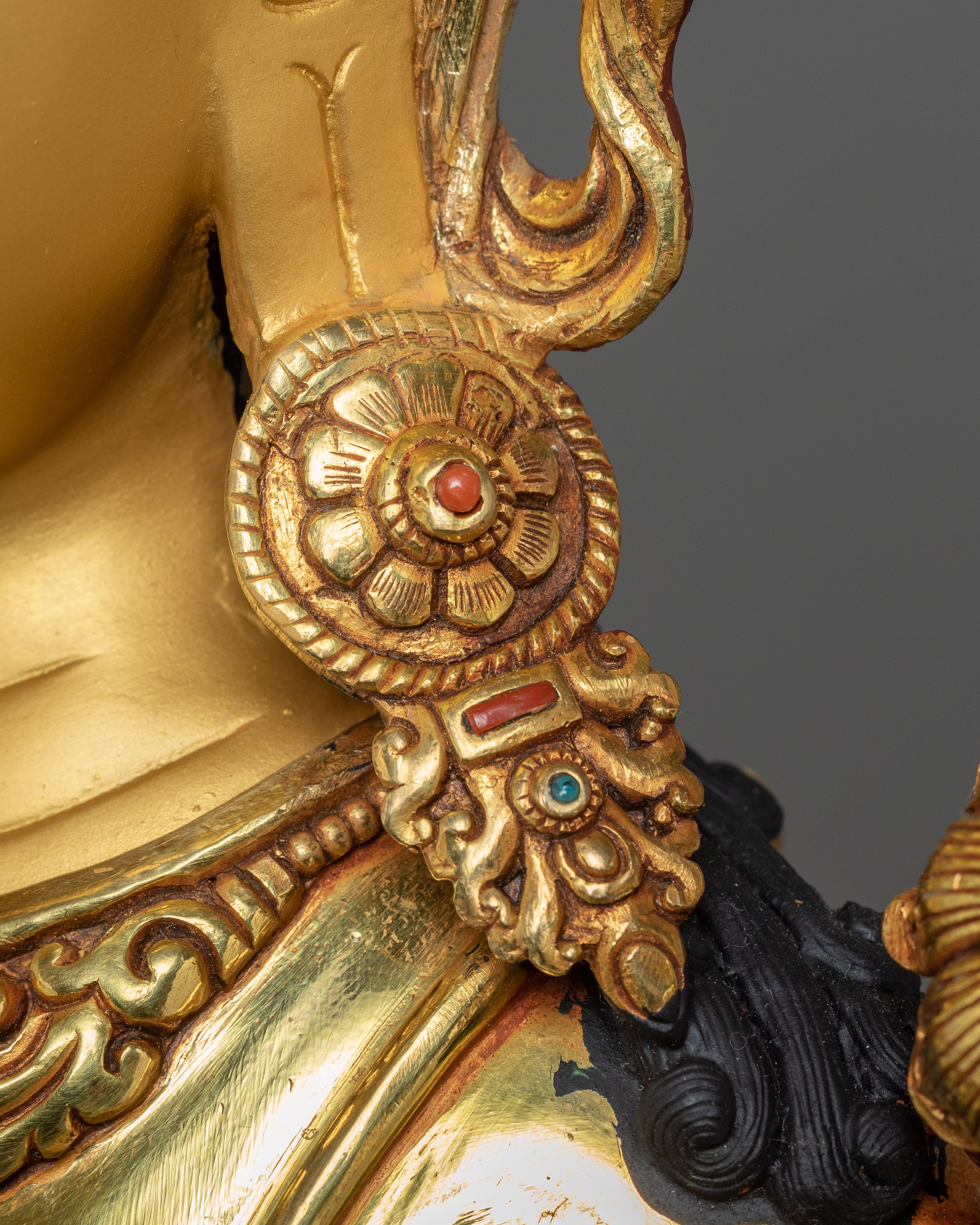 Tibetan Standing Chenrezig Figurine | Bodhisattva of Compassion, Healing and Spiritual