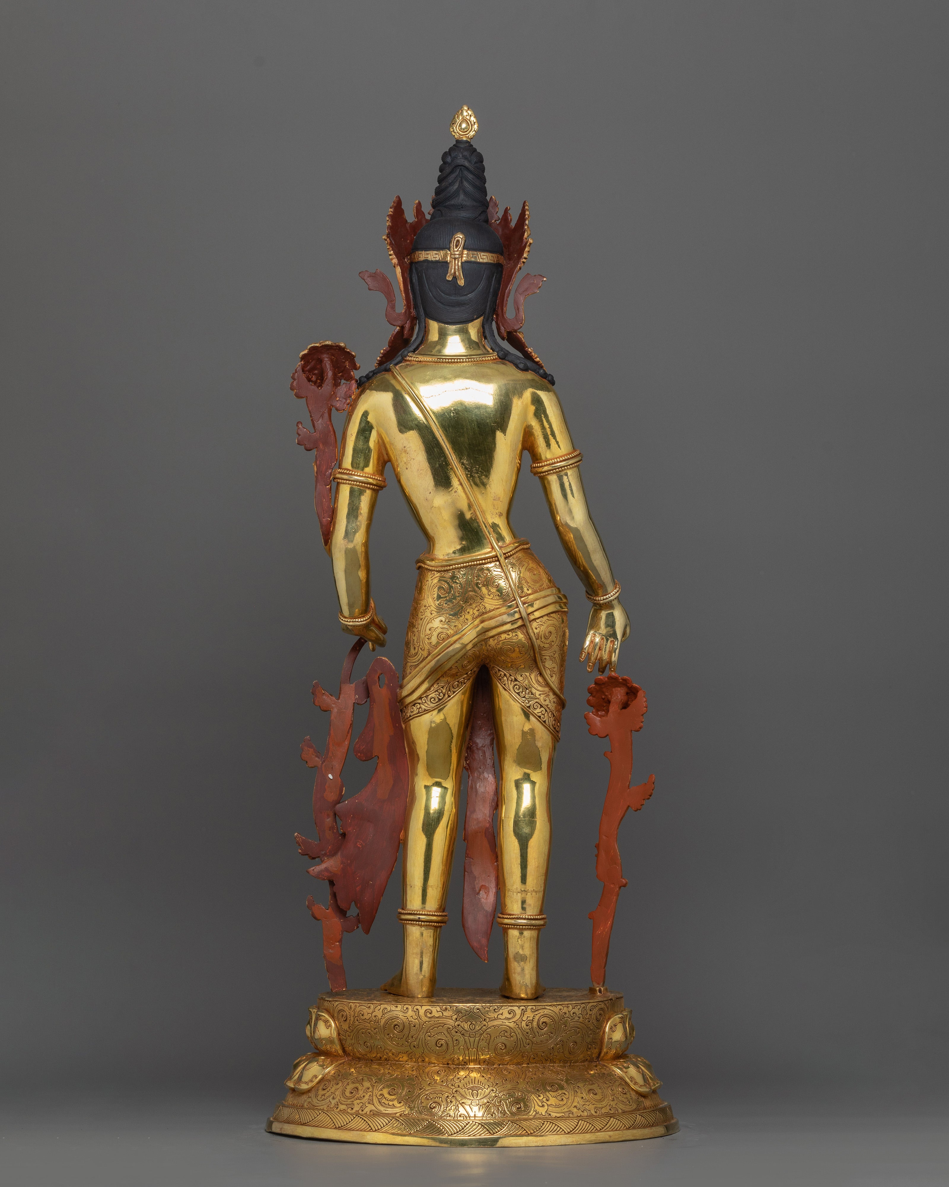 Tibetan Standing Chenrezig Figurine | Bodhisattva of Compassion, Healing and Spiritual