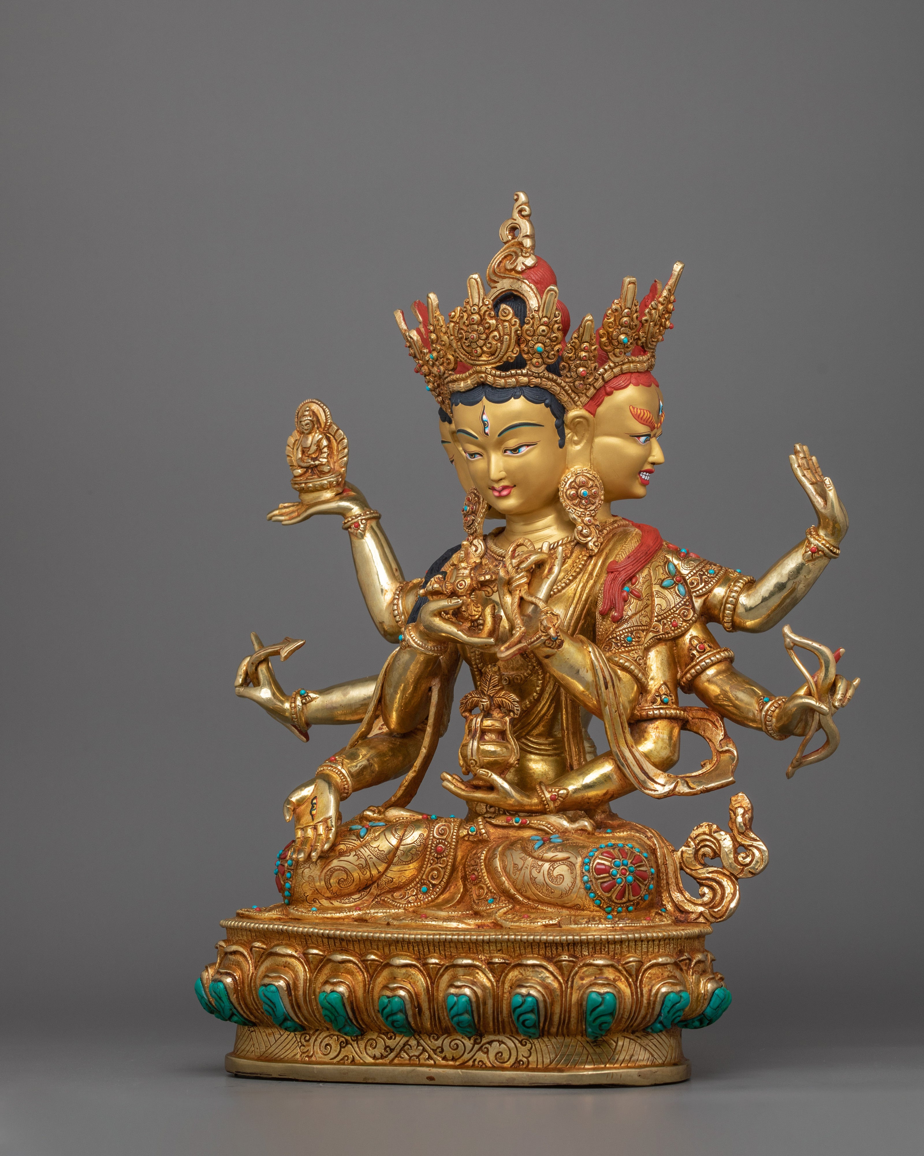 Handmade Ushnishavijaya "Namgyalma" Statue | Enlightened Dakini Figurine