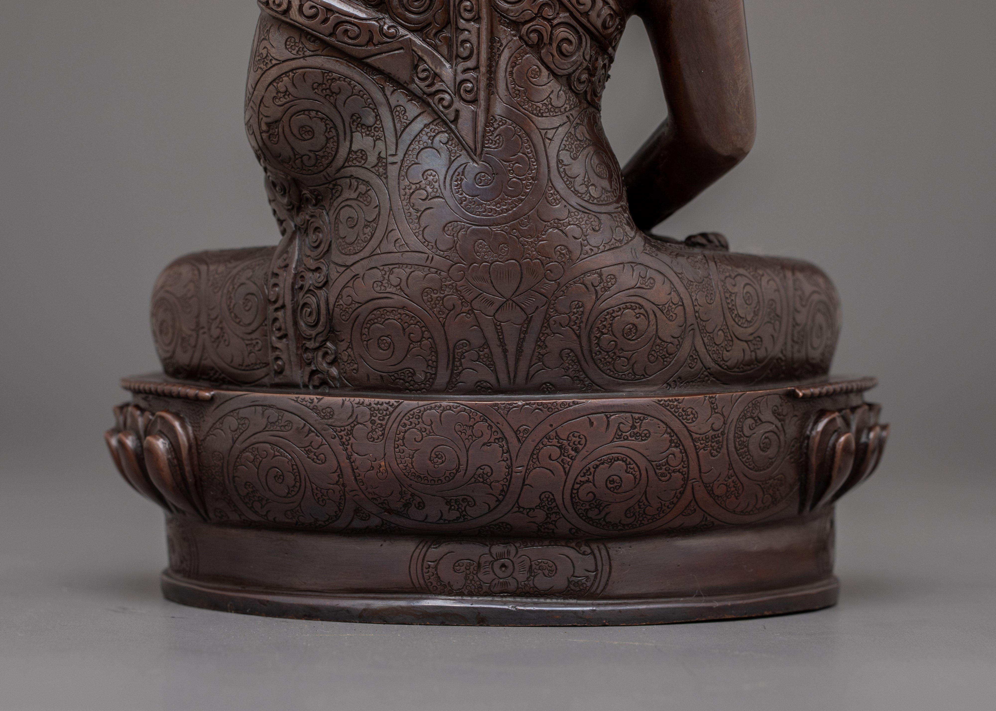 Historical Amitabha Buddha Statue | Oxidized Copper Sculpture