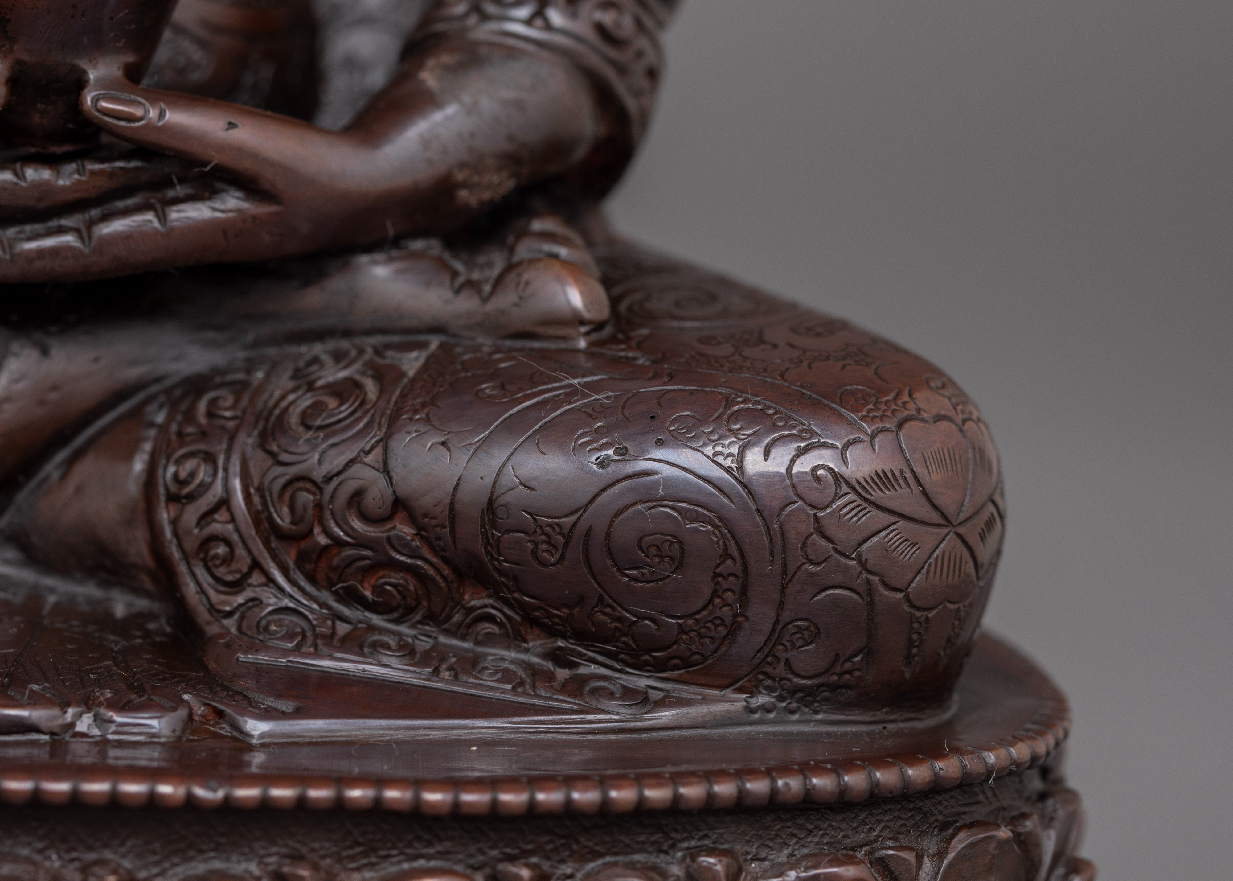Historical Amitabha Buddha Statue | Oxidized Copper Sculpture